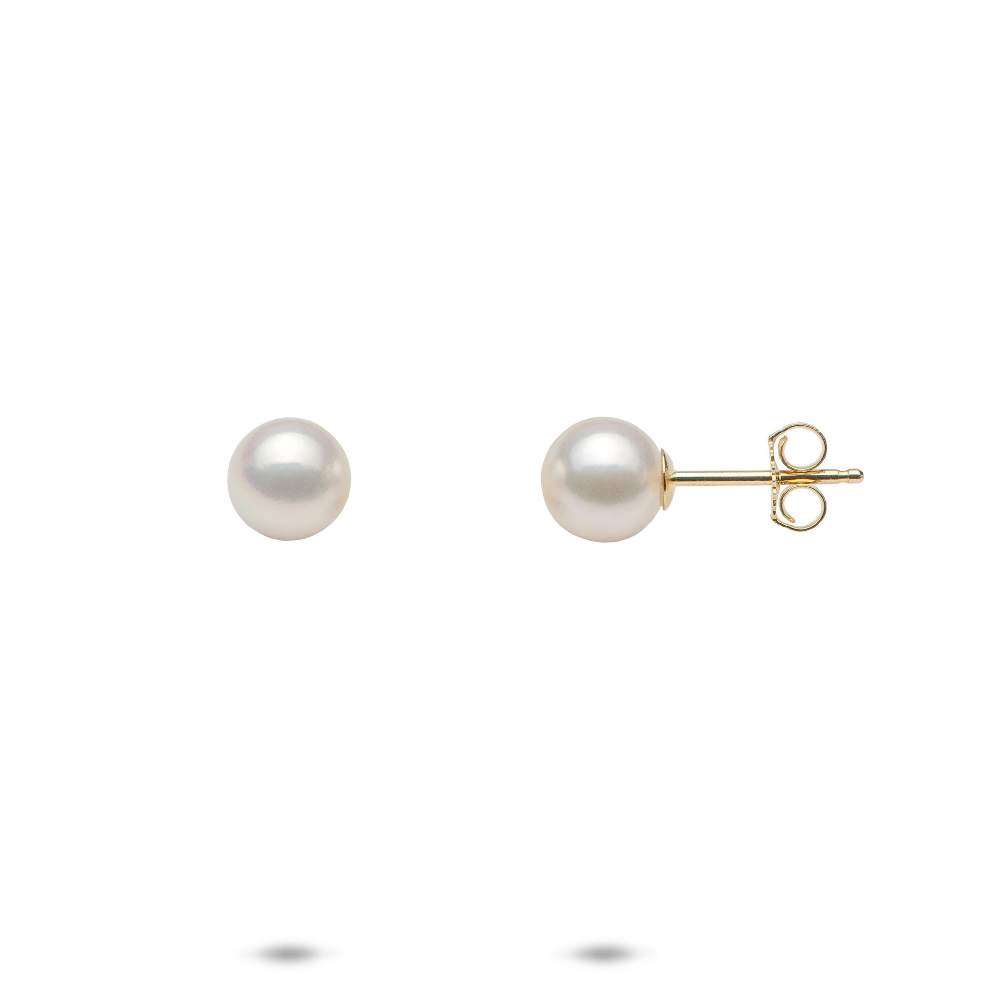 Akoya Pearlイヤリングのゴールド -  6.5-7mm