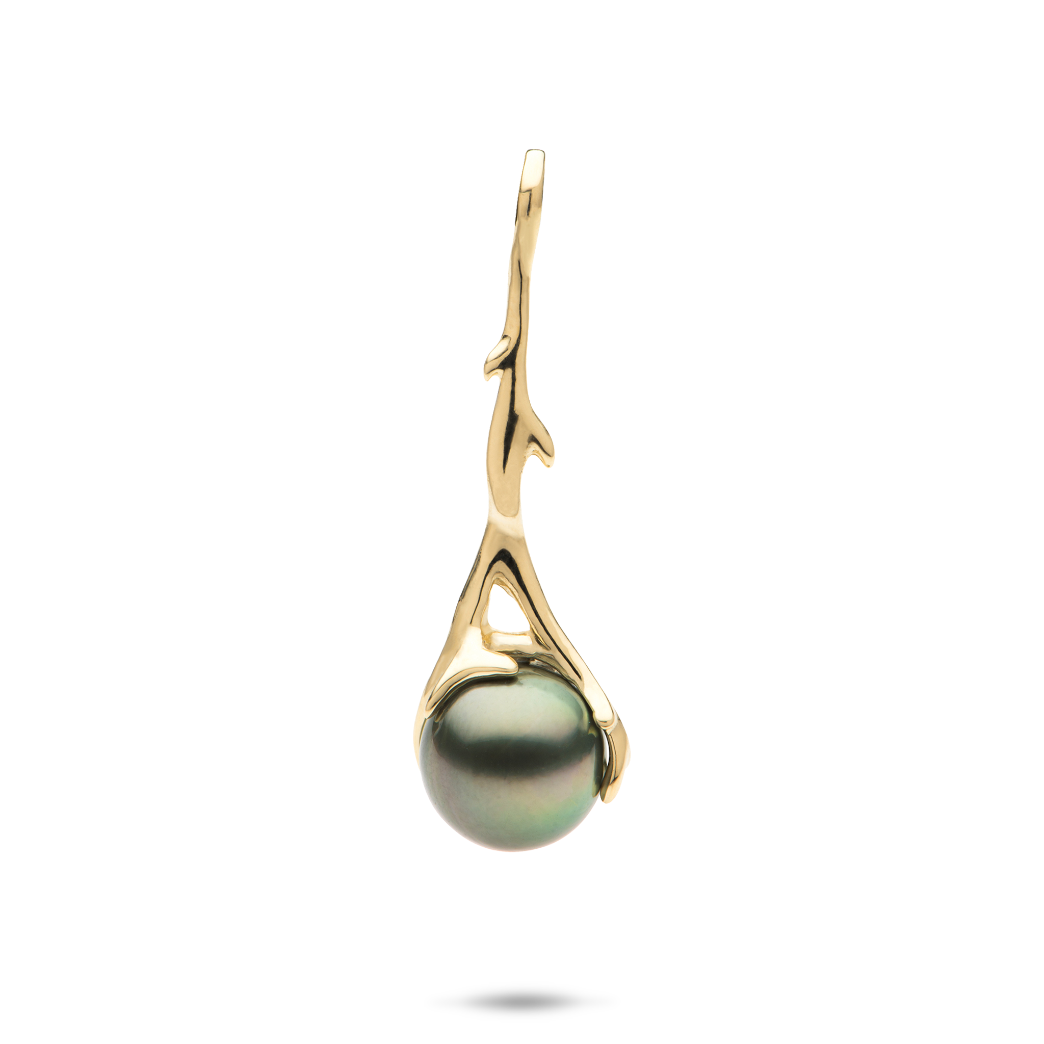 Heritage Tahitian Pearl Pendant in Gold -33mm