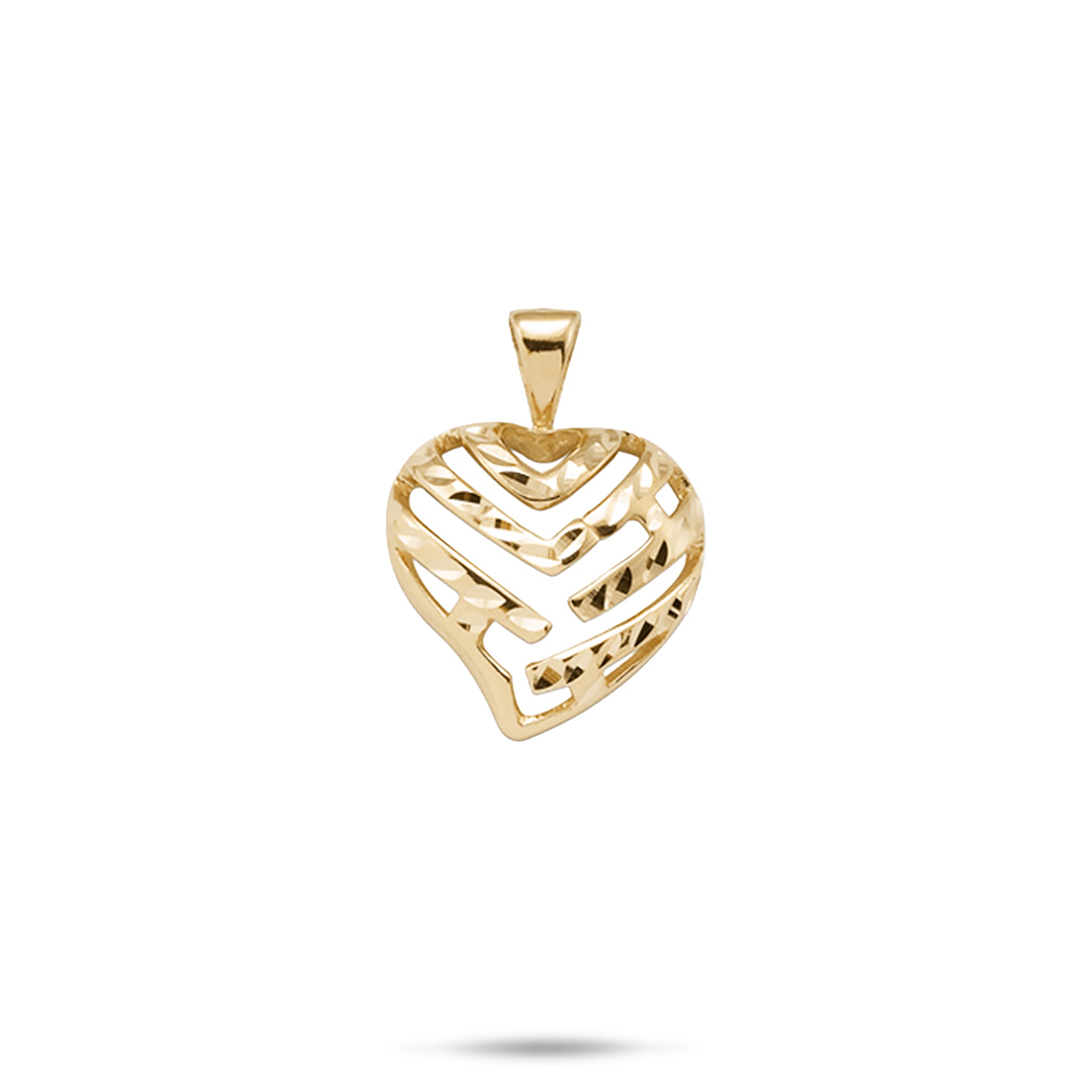 Aloha Heart Pendant in Gold - 15mm