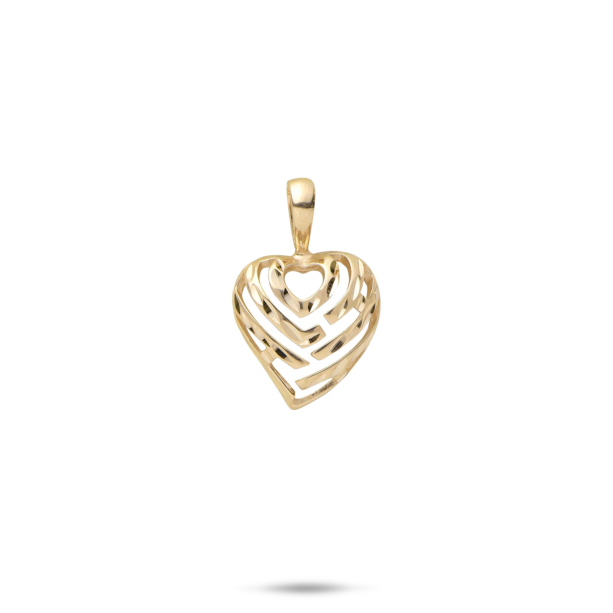 Aloha Heart Pendant in Gold - 12mm