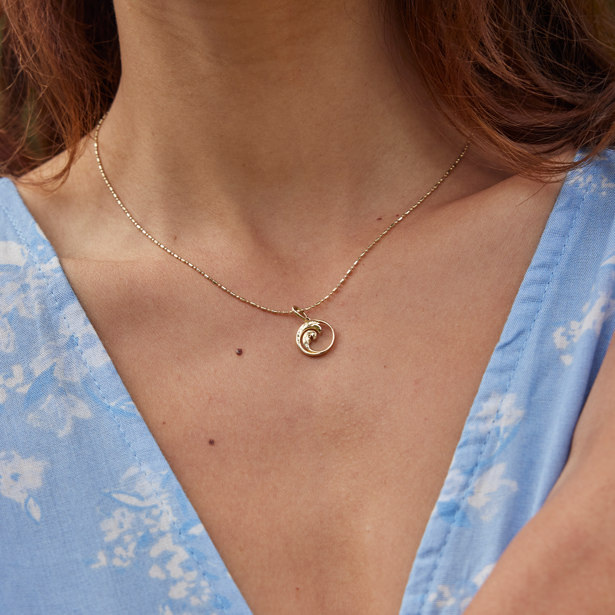 Nalu Pendant in Gold  -  12mm