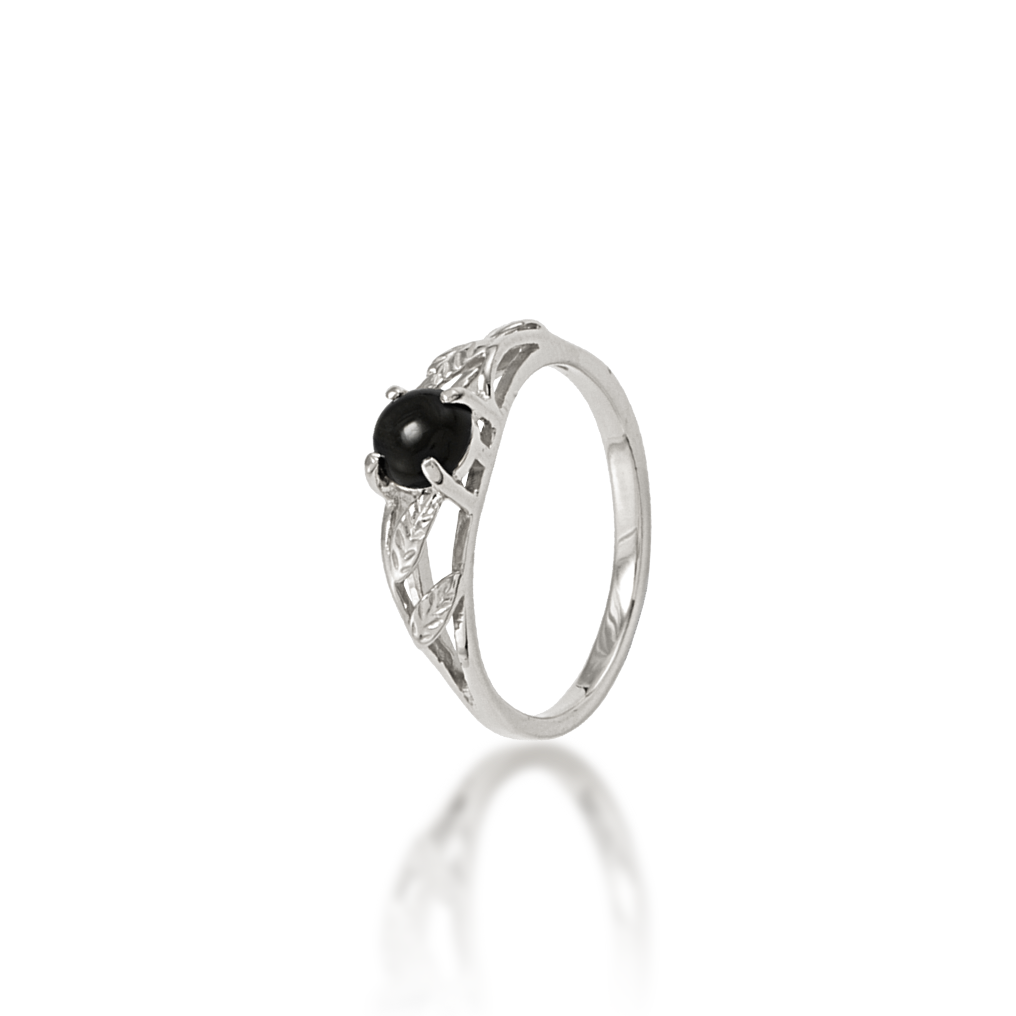 ホワイトゴールドでMaile Black Coral Ring