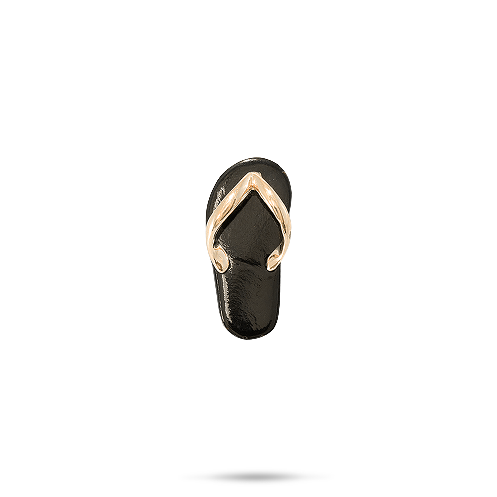 金の黒いコーラルスリッパペンダント -  19.4mm