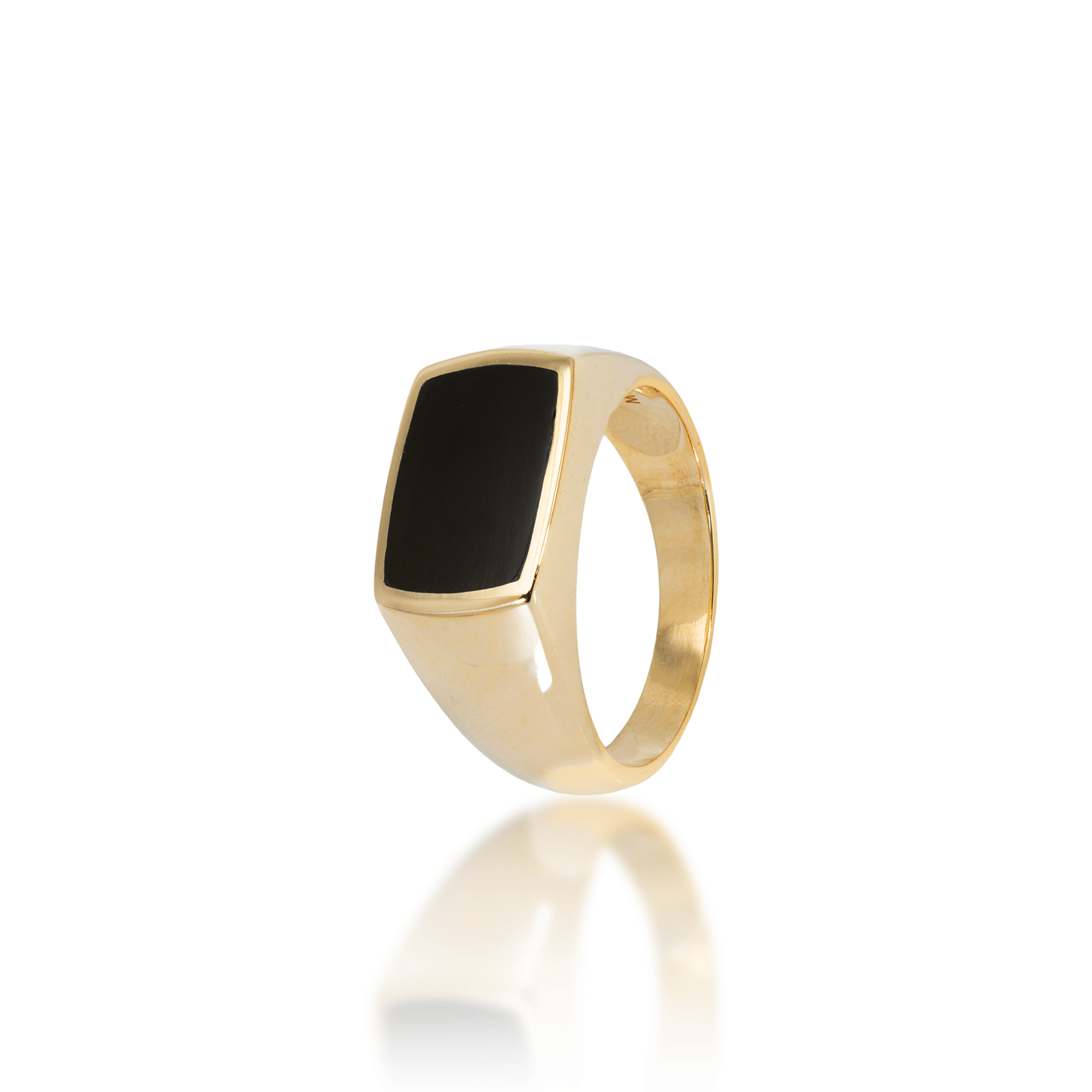 Black Coral Ring in Gold  - 12.5mm