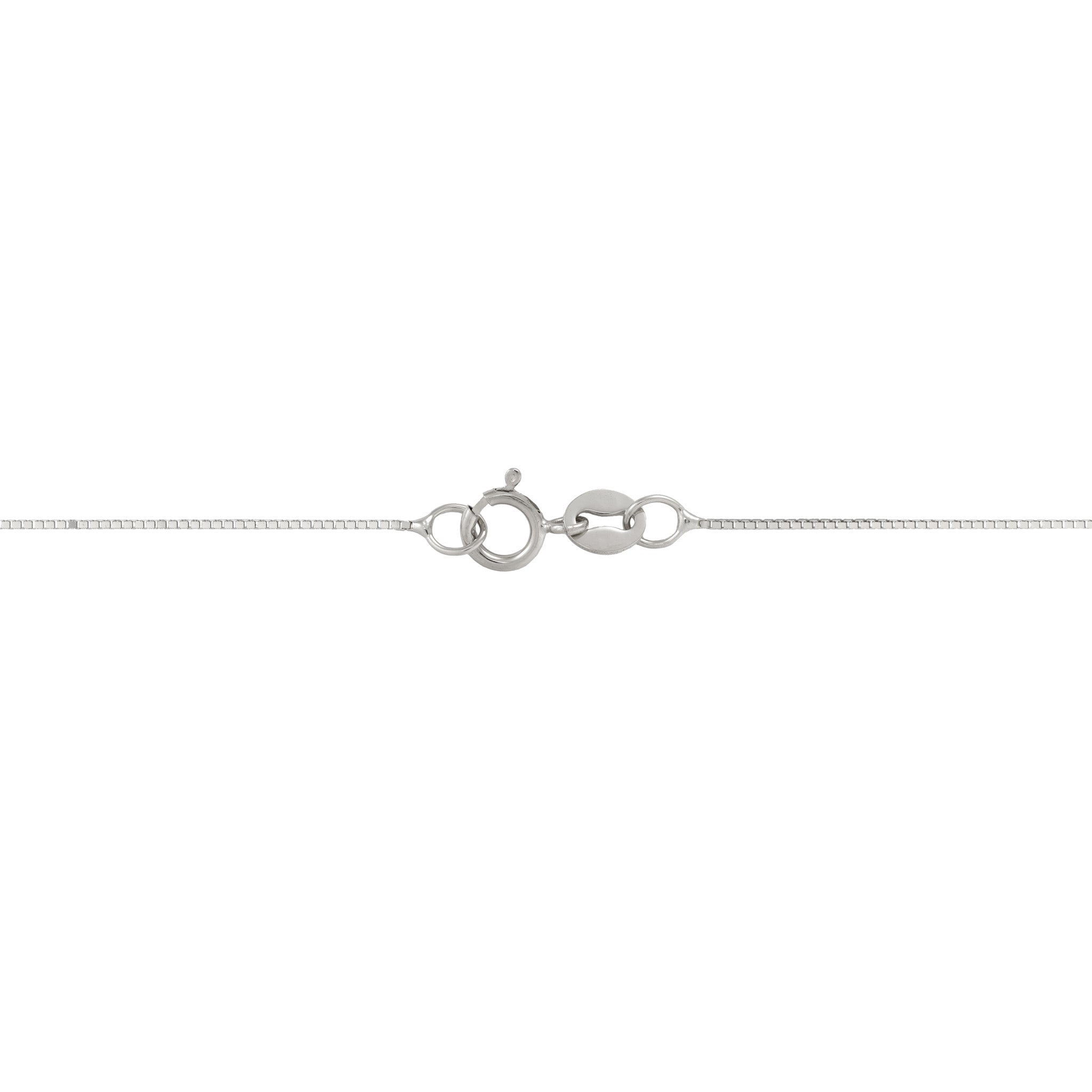 0.6mm Lite Box Chain in White Gold