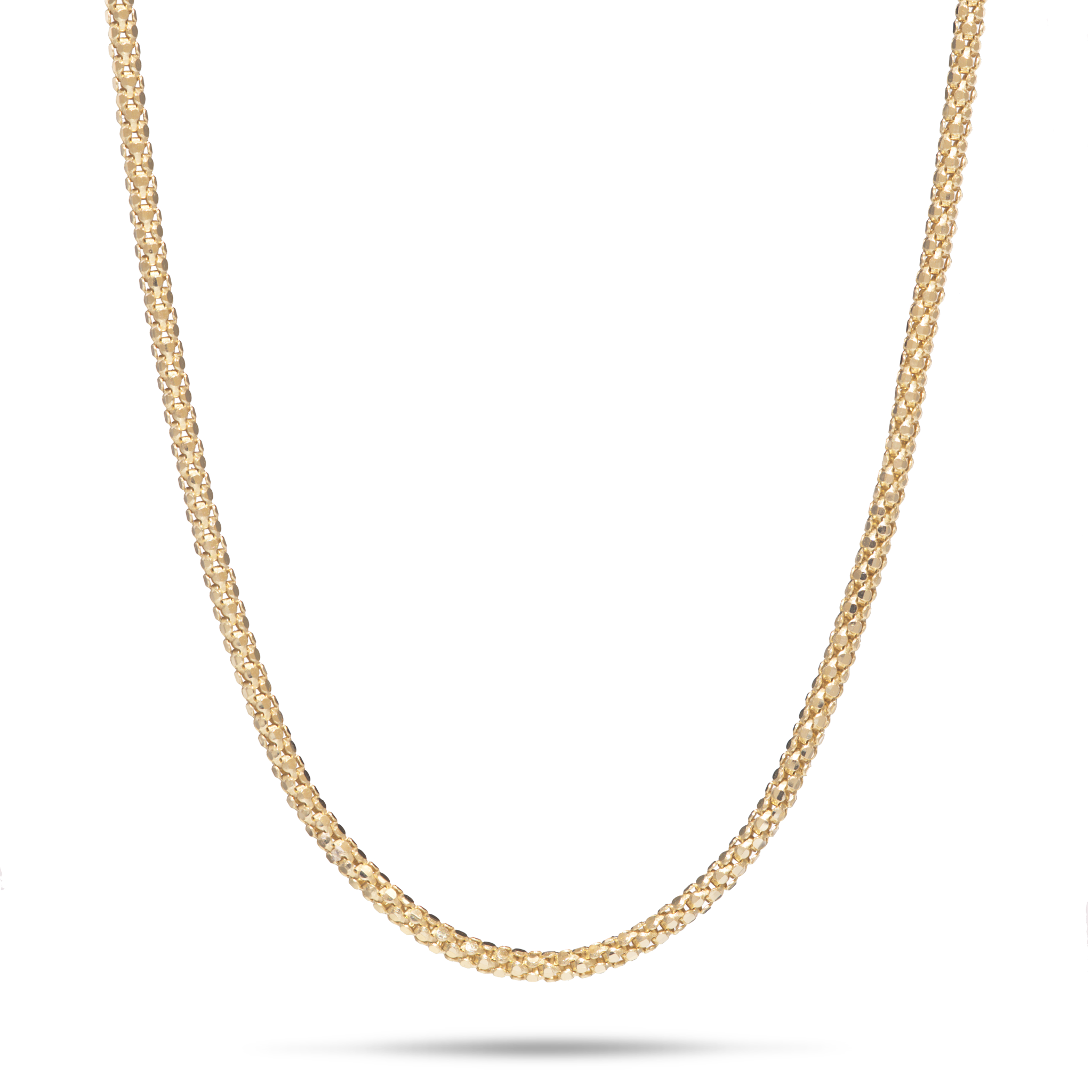 18" 1,6 mm Popcornkette in Gold