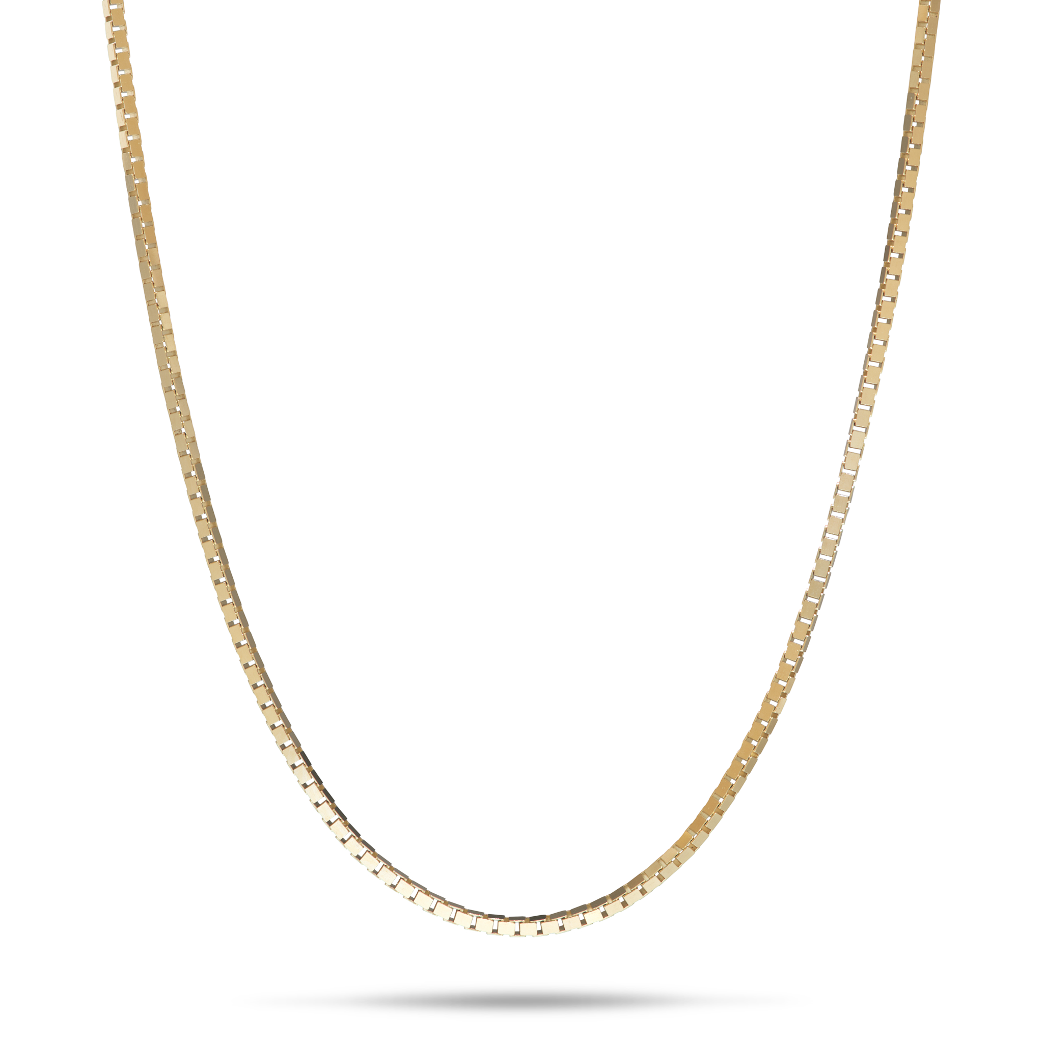 18" 1,0 mm Kastenkette in Gold