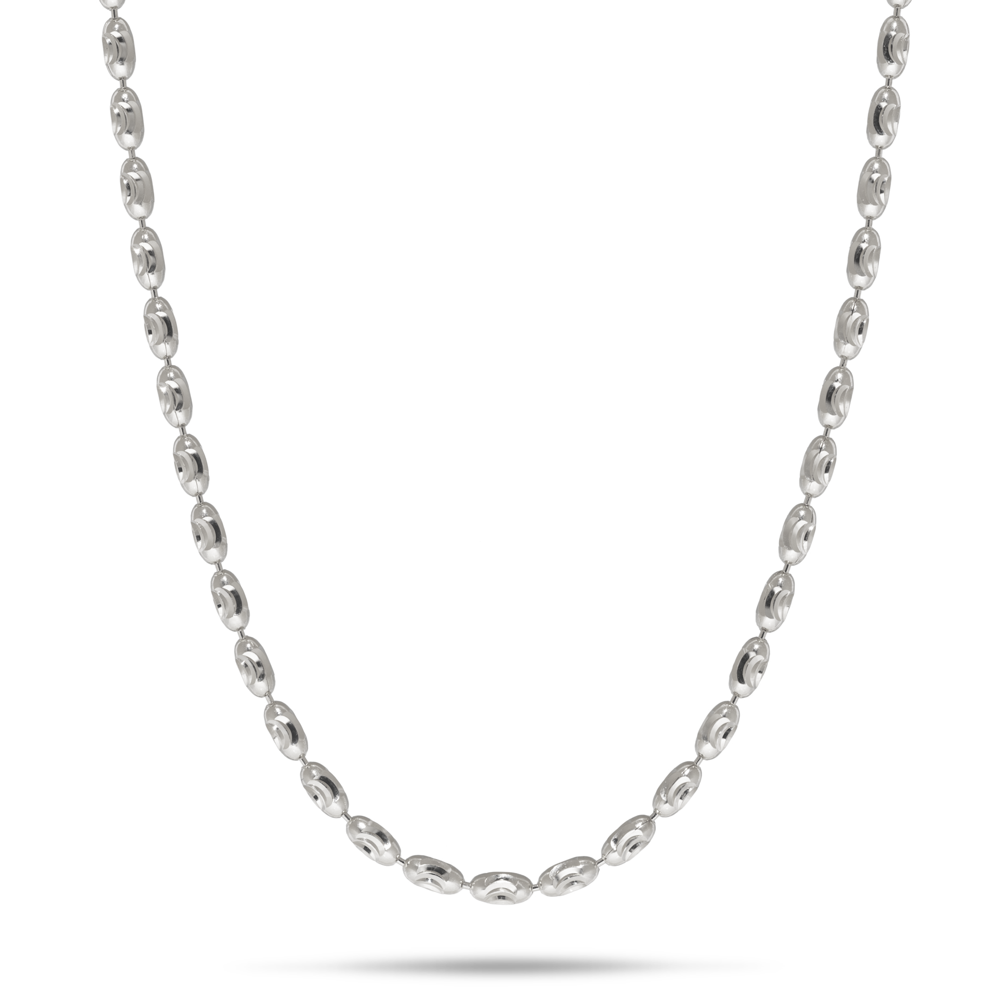 1,8 mm Ovalina-Kette aus Weißgold