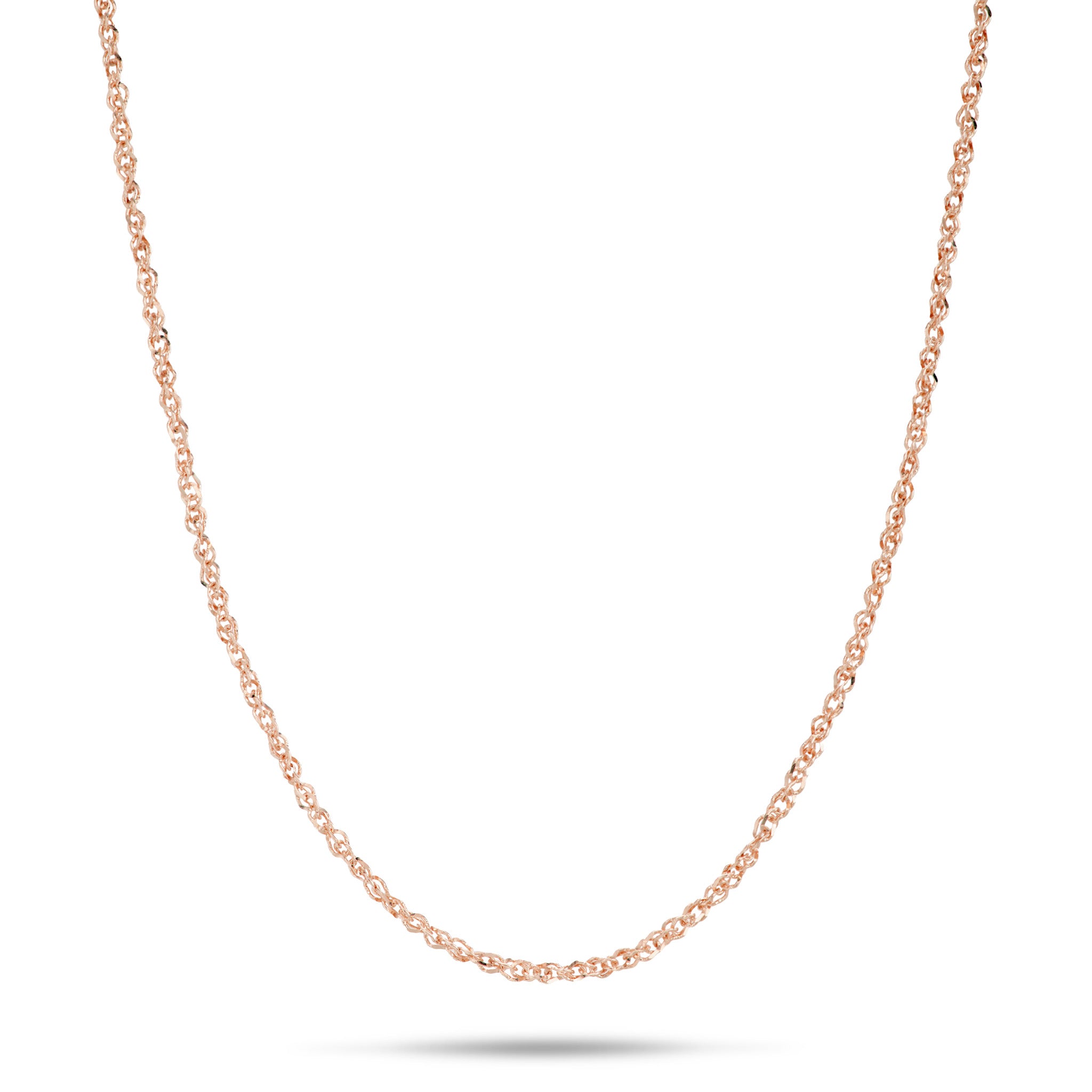 0.8mm Baby Rope Chain in Rose Gold