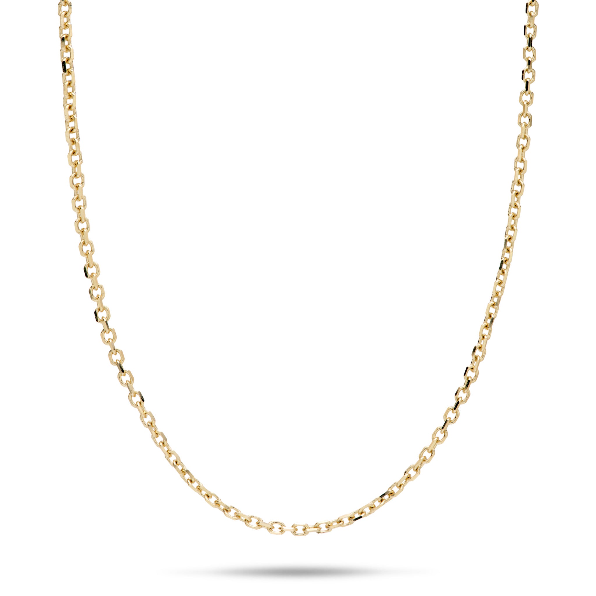 24" Adjustable 1.0mm Cable Chain in 14k Yellow Gold