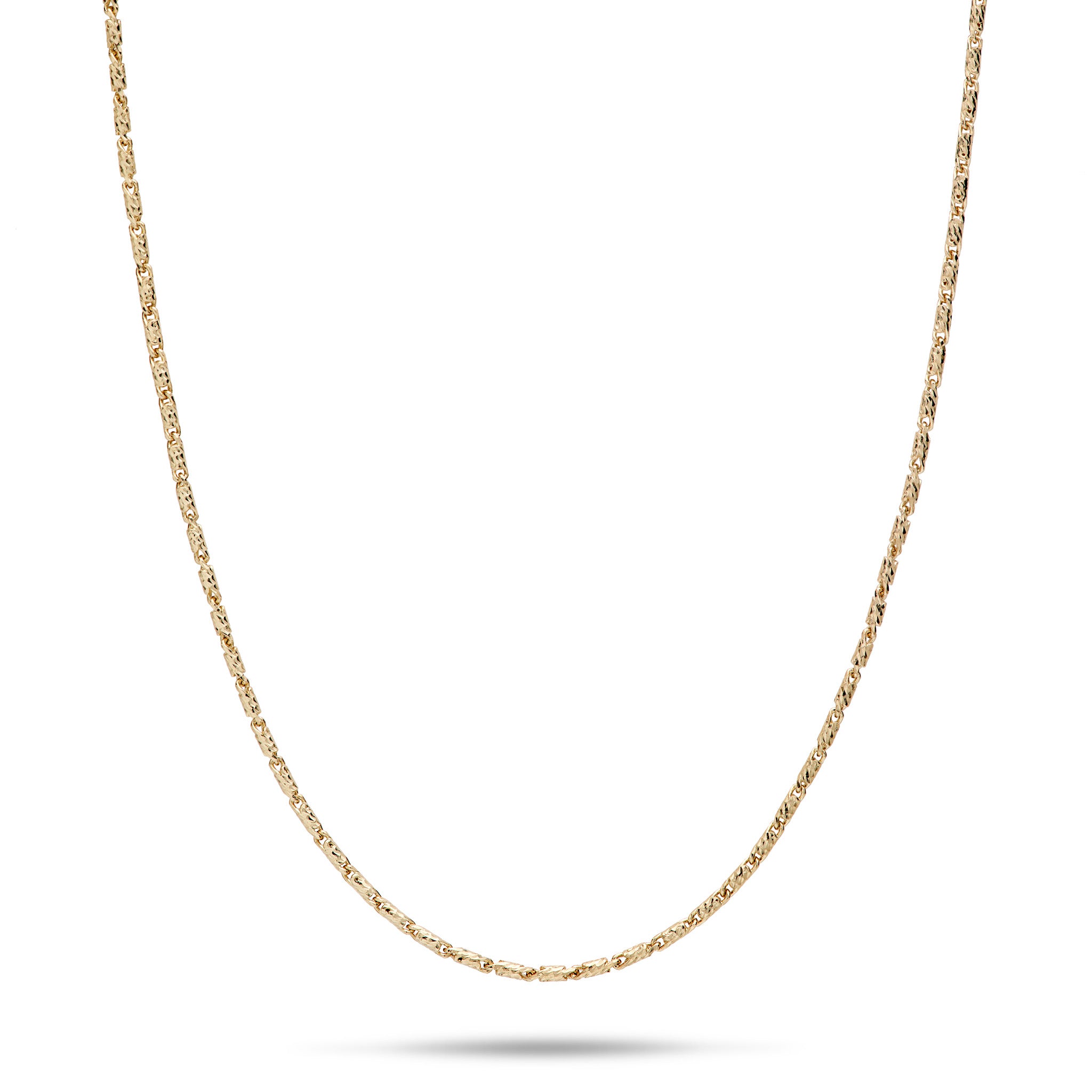 24" Adjustable 0.9mm Raso Chain in 14k Yellow Gold