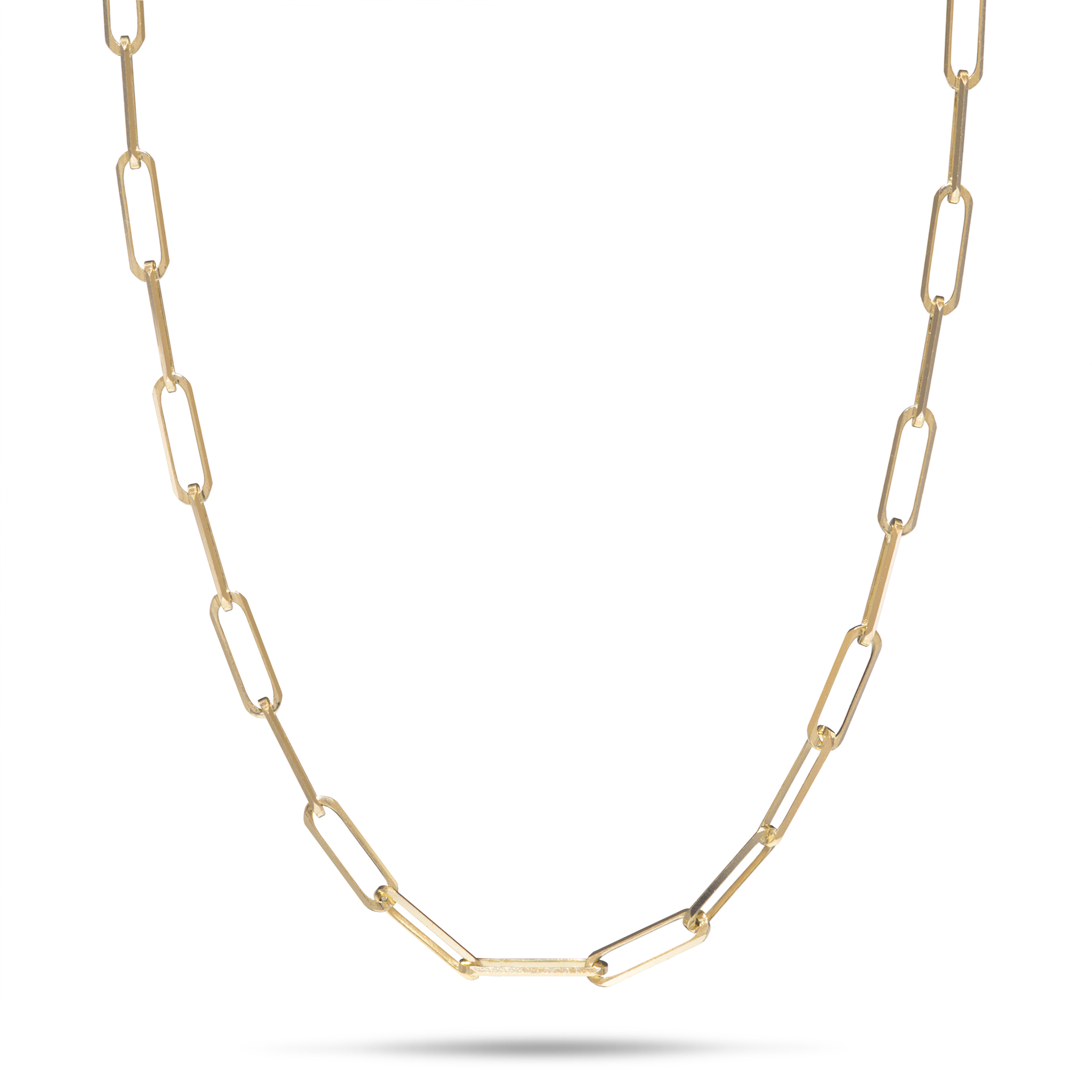 2 mm Büroklammerkette in Gold