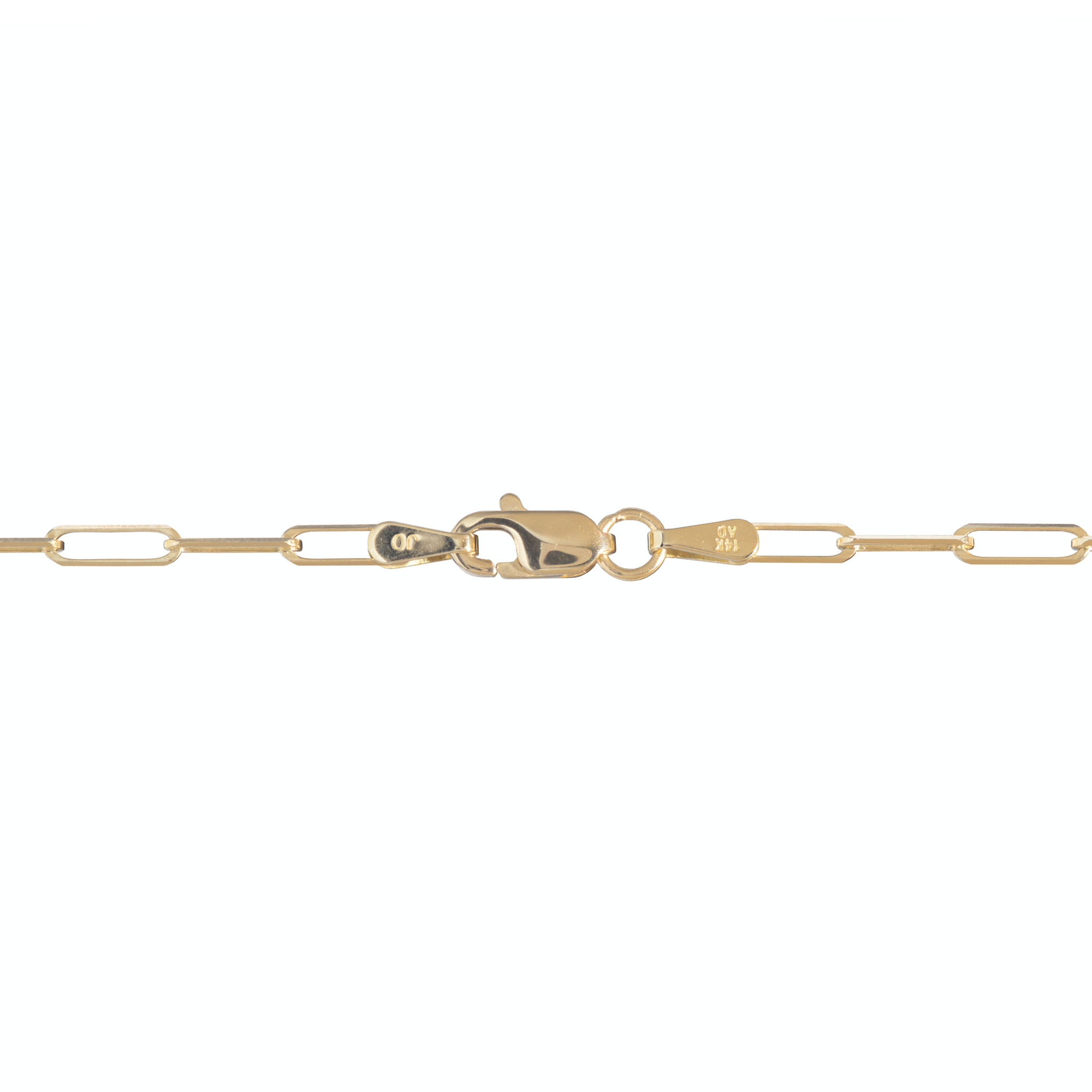 2 mm Büroklammerkette in Gold