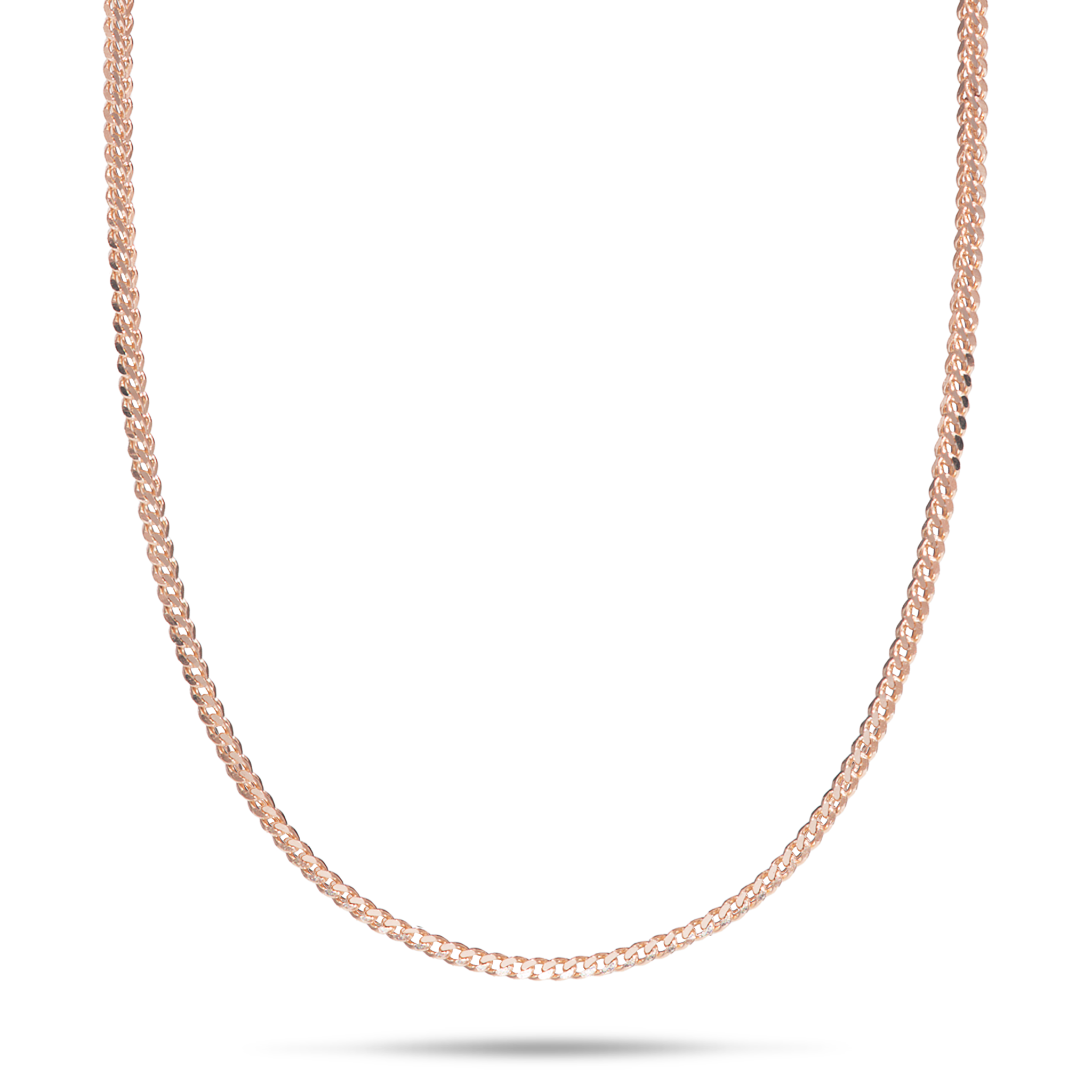 1,2 mm Singapur-Fuchsschwanzkette in Roségold