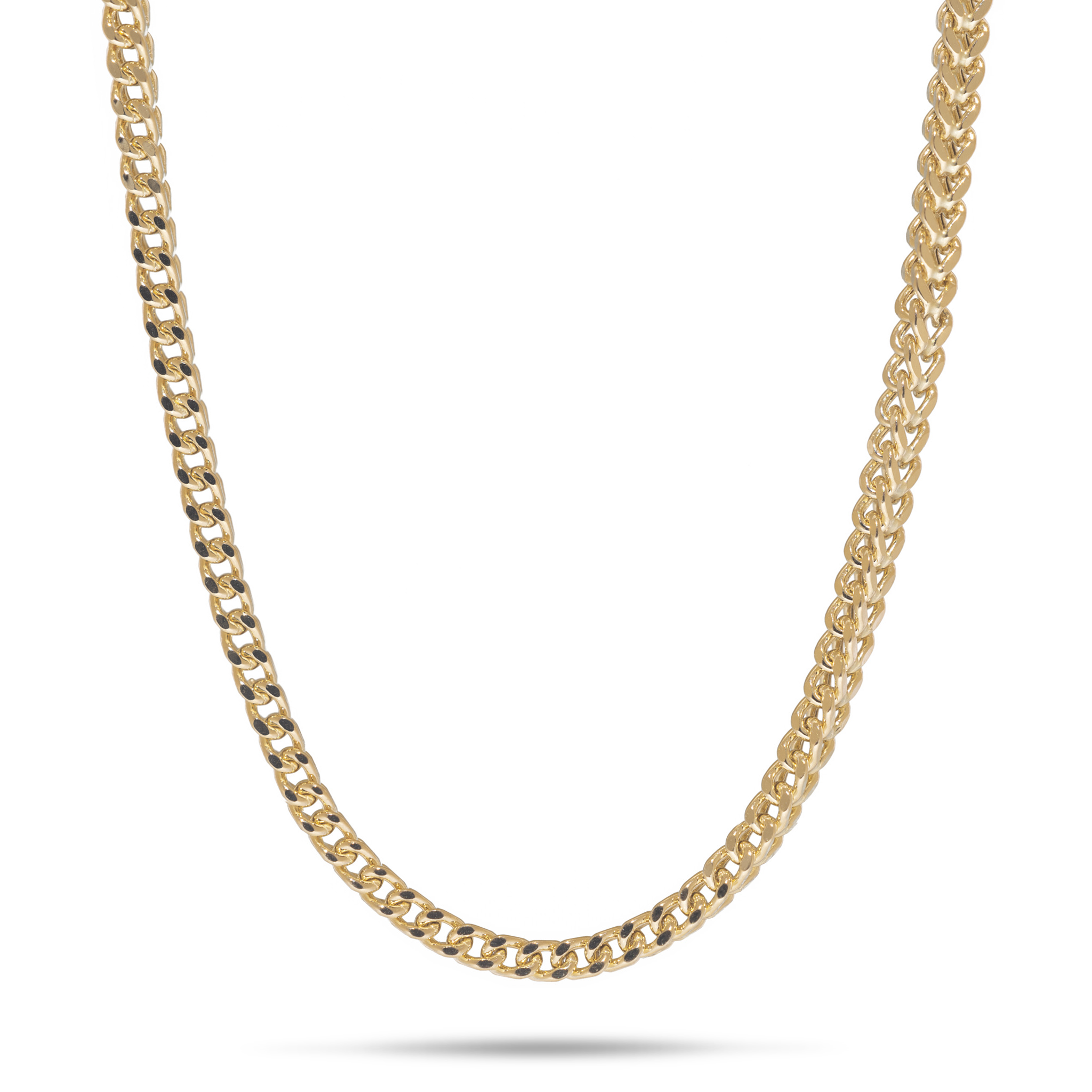 22" 2,5 mm hohle Franco-Kette in Gold