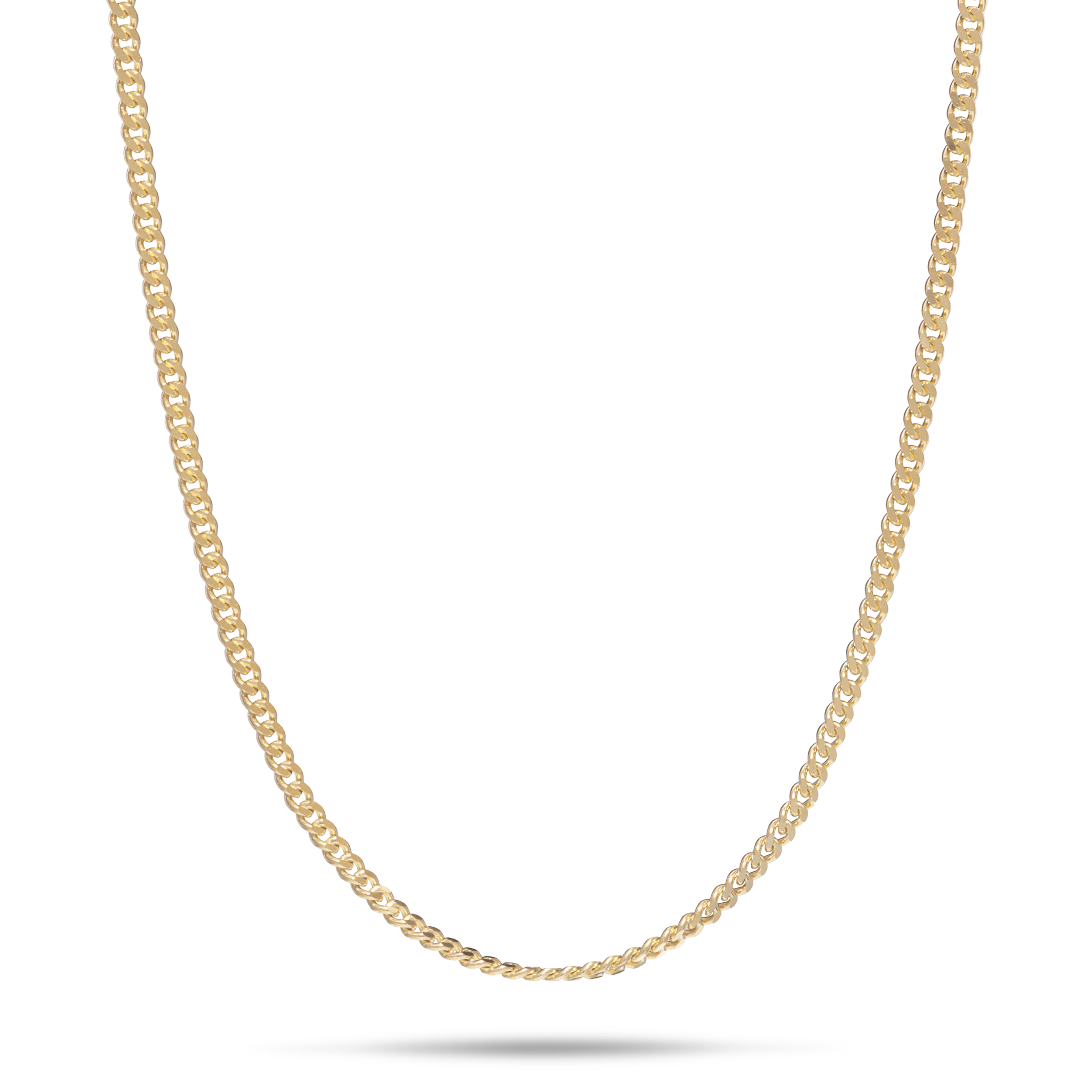 18" 1,5 mm Gourmette-Kette in Gold