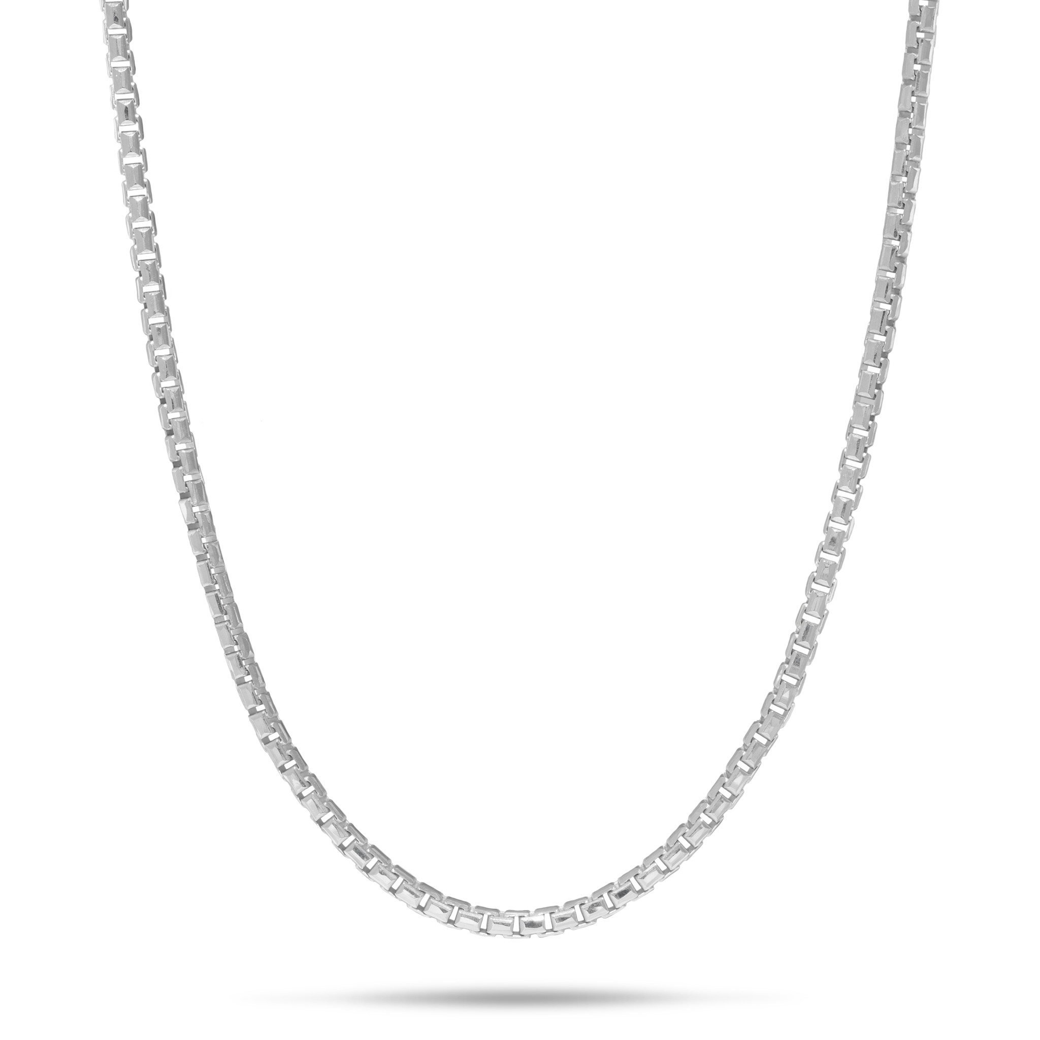 24" 1,5 mm runde Kastenkette aus Sterlingsilber