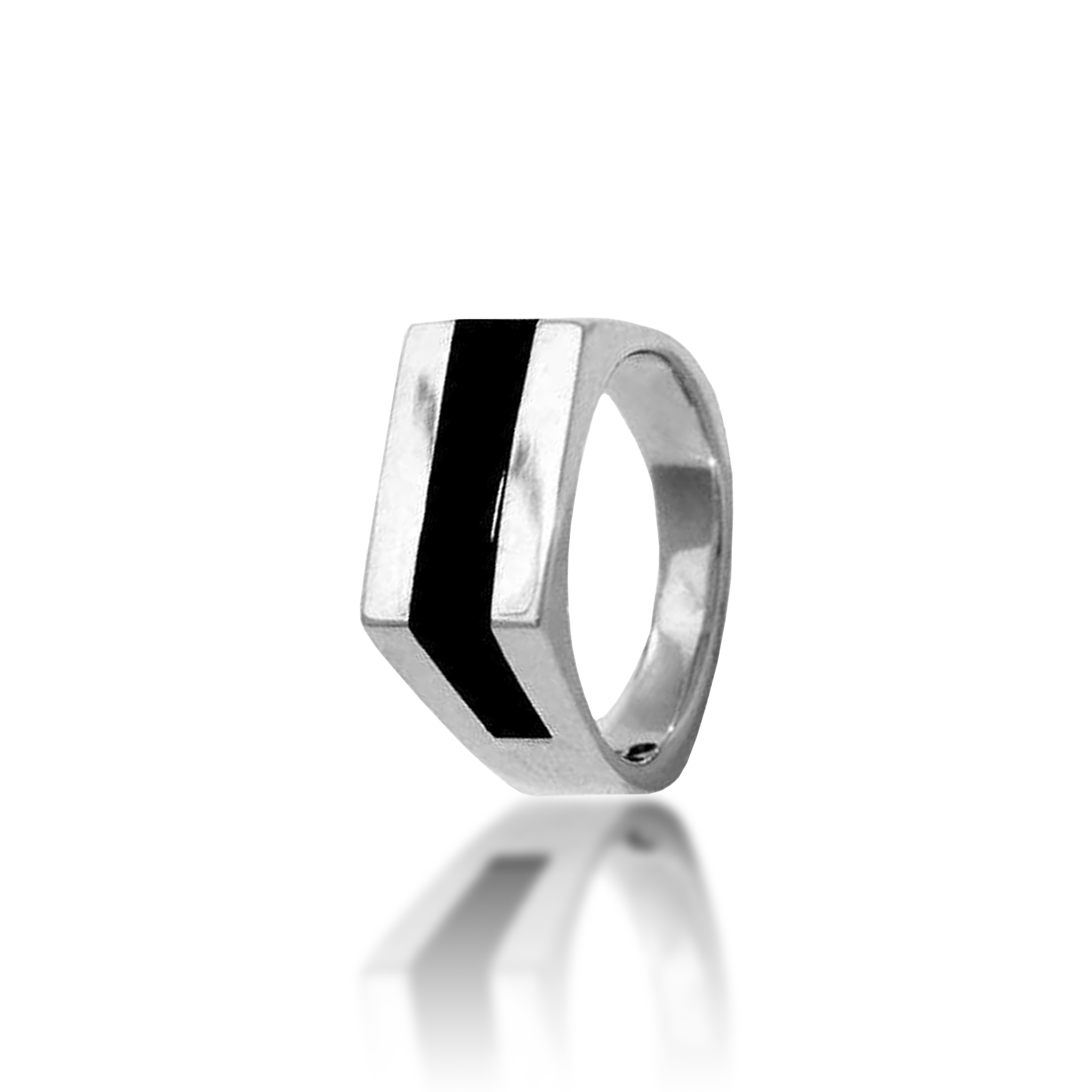 Black Coral Ring in Sterling Silver - 9.5mm