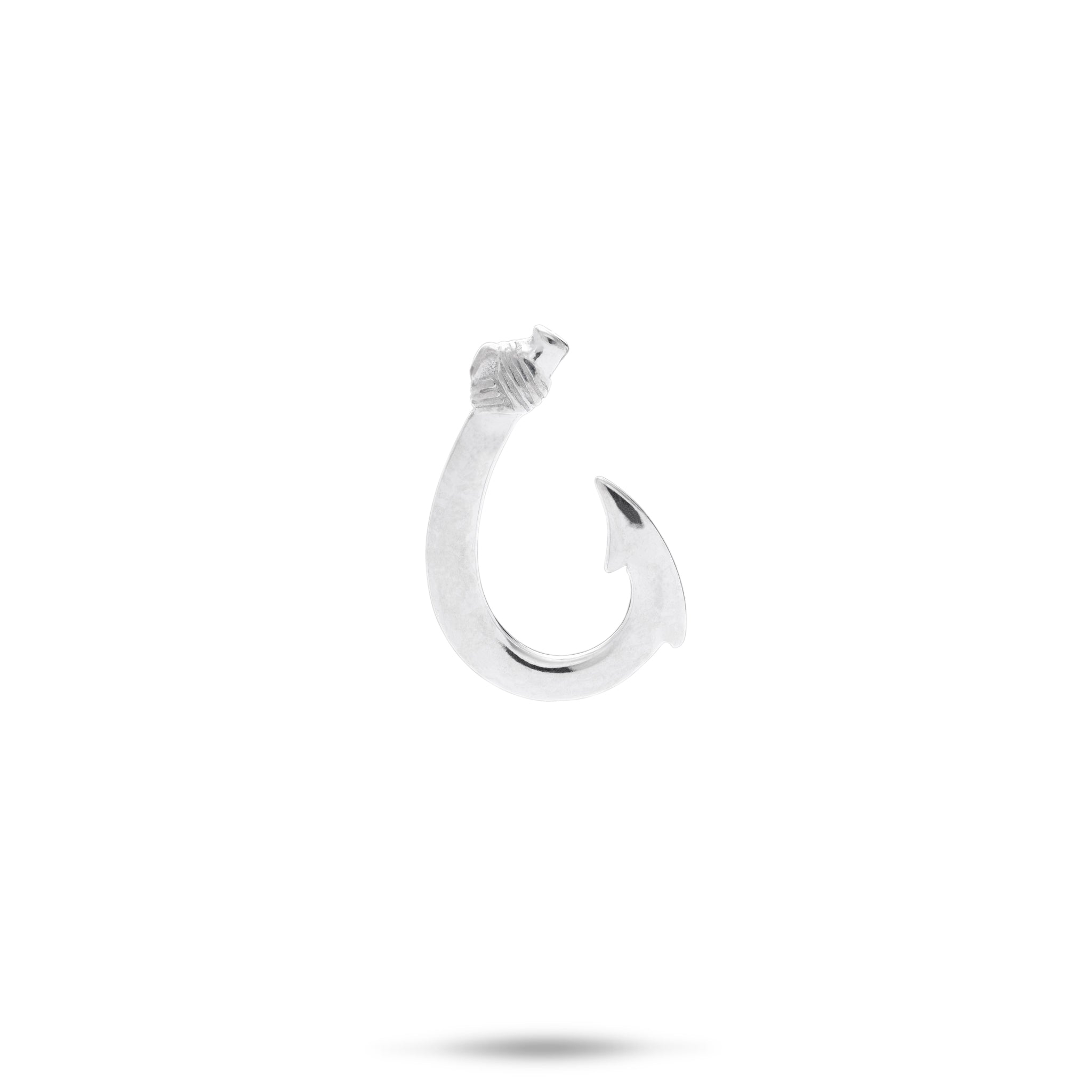 Fish Hook Pendant in Sterling Silver - 18mm