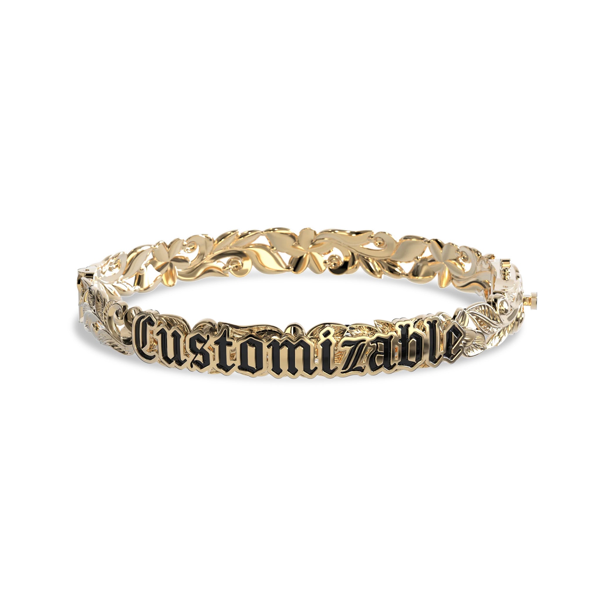 Customizable Hawaiian Hinge Bracelet