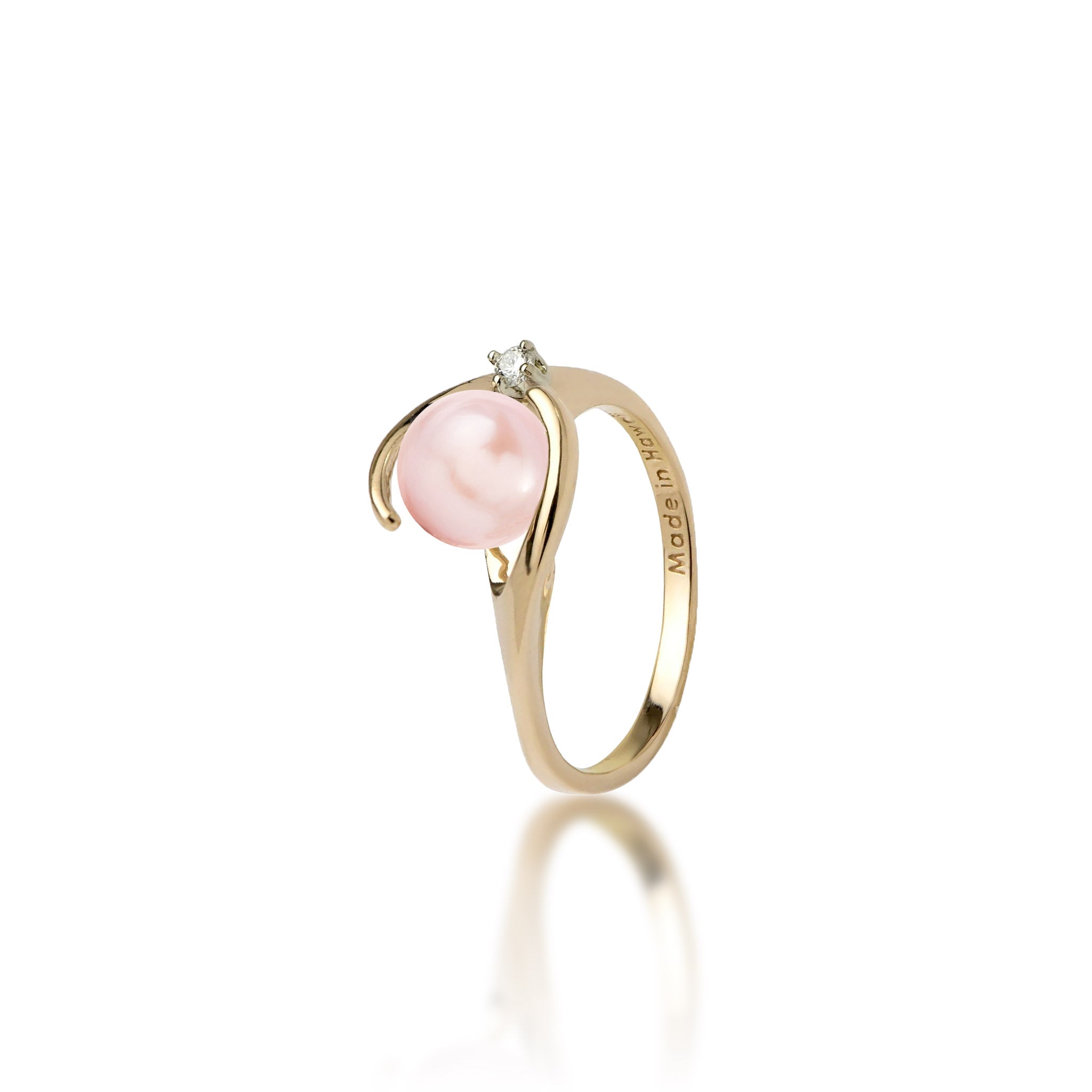 Pick A Pearl Ring in Gold with Diamonds