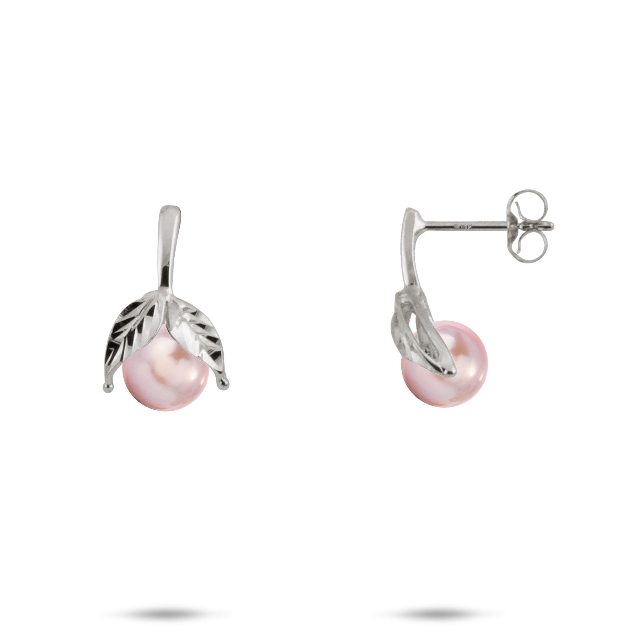 Pick A Pearl Maile Earrings in White Gold
