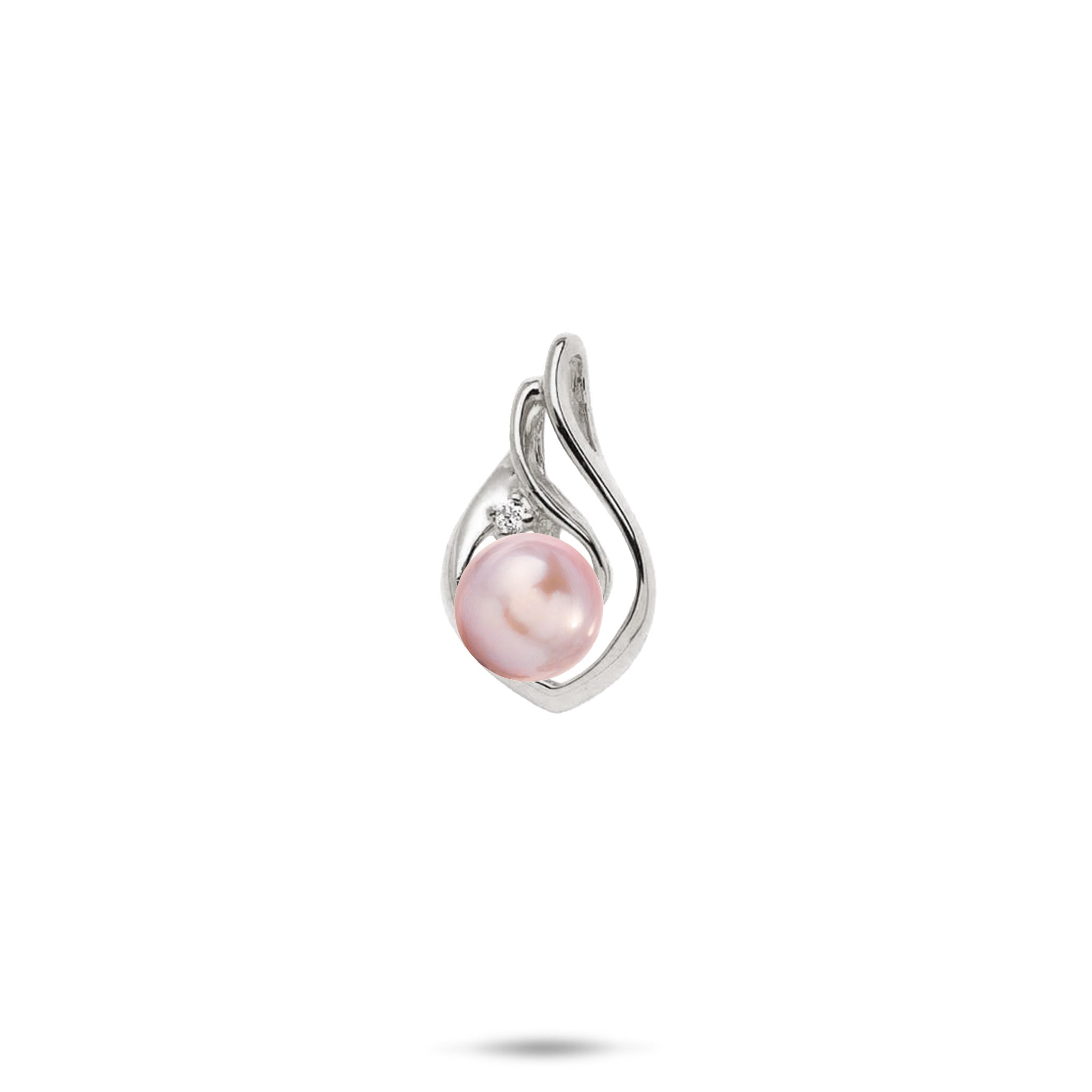 Pick A Pearl Pendant in White Gold with Diamond - 18mm