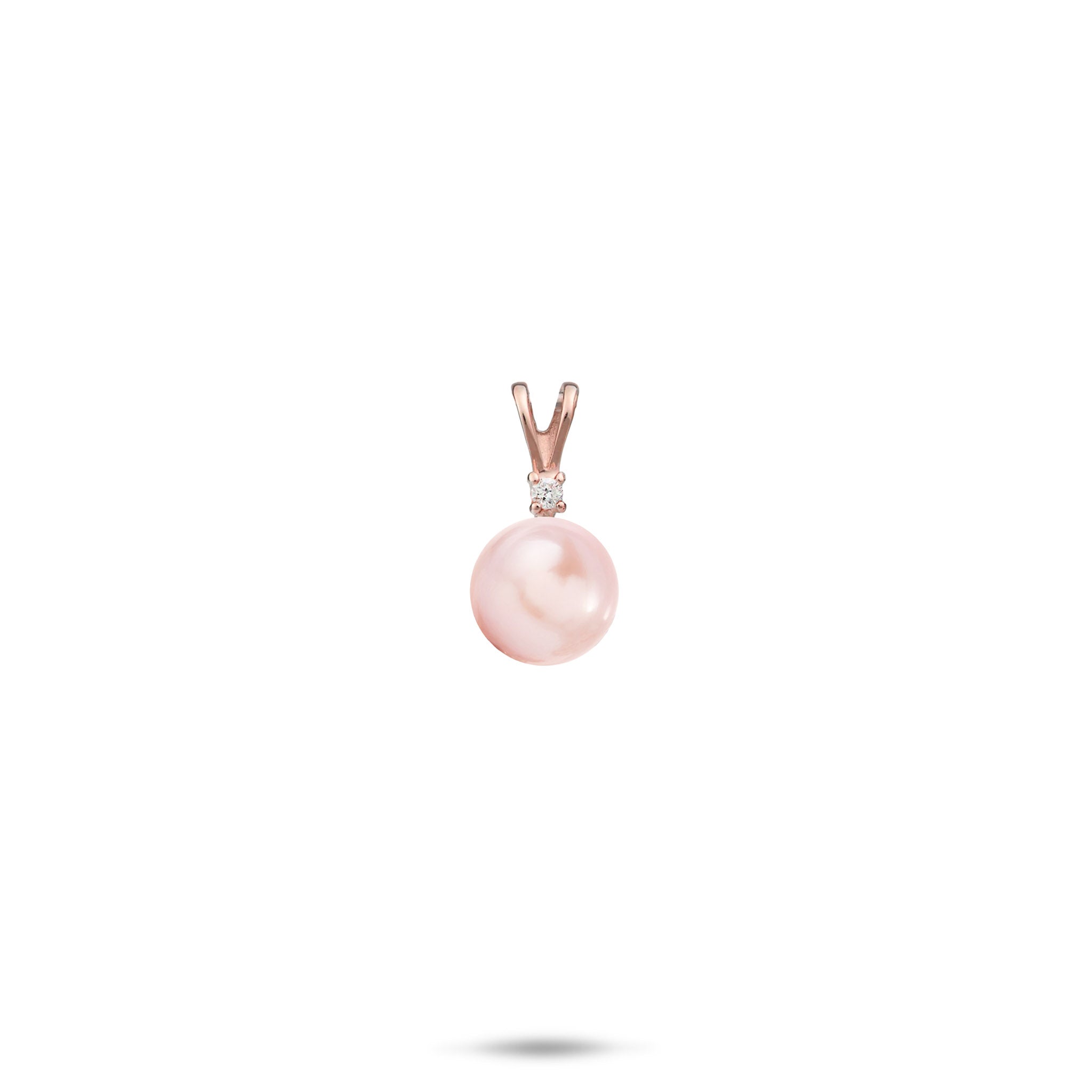 Pick A Pearl Pendant in Rose Gold with Diamond