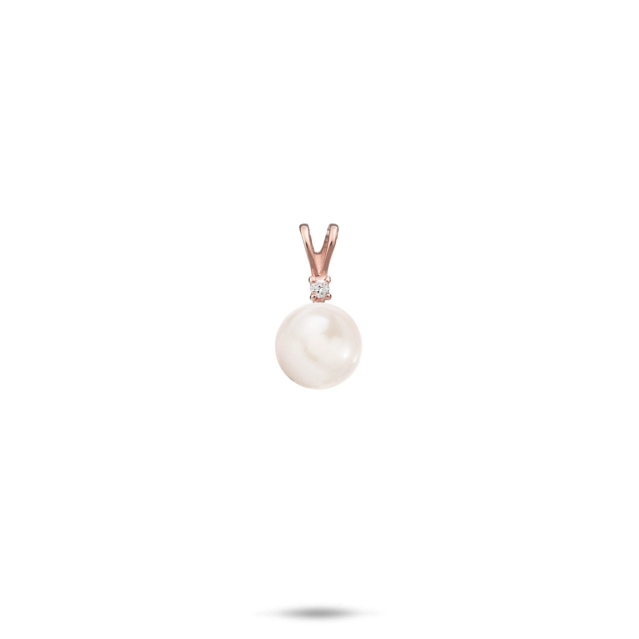 Pick A Pearl Pendant in Rose Gold with Diamond