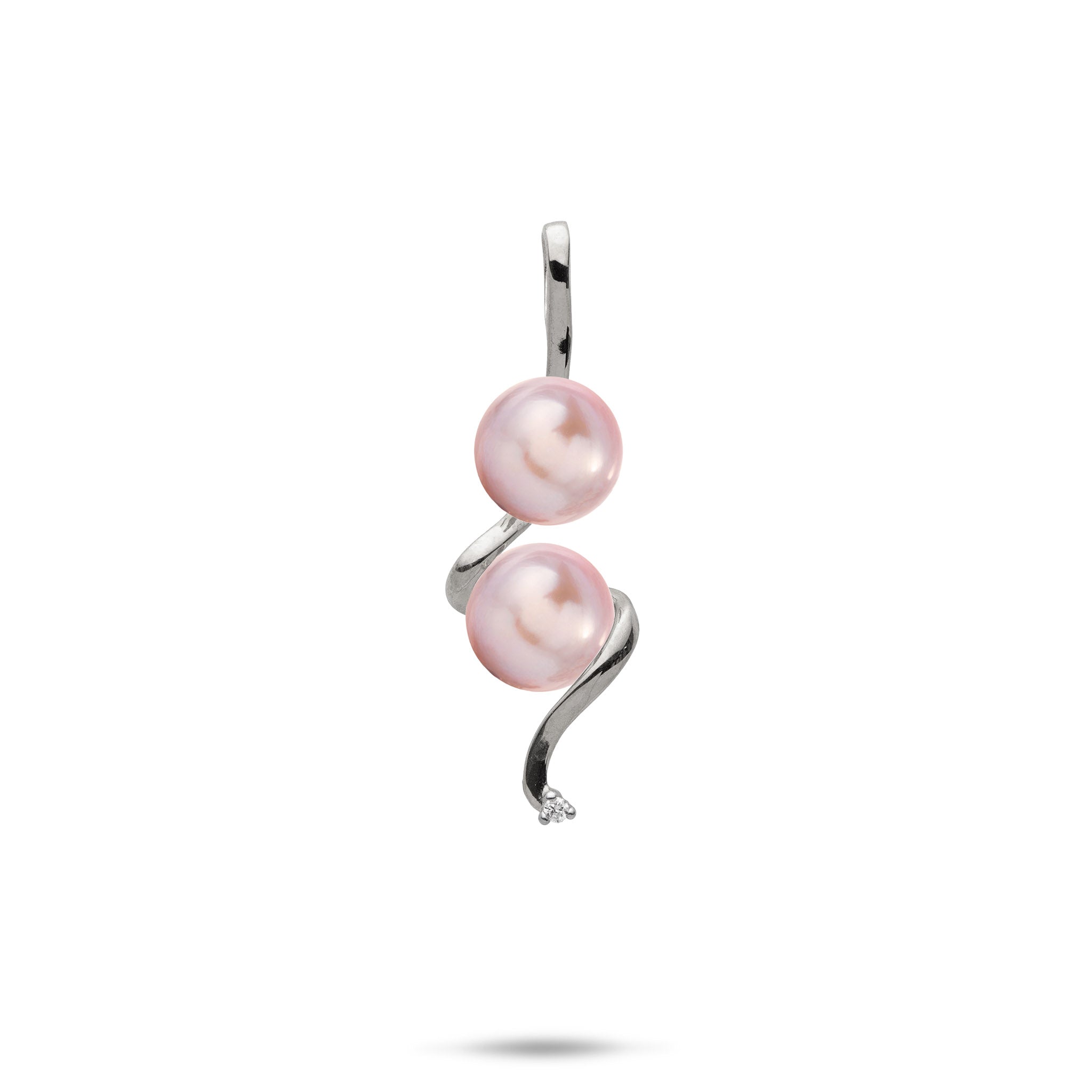 Pick A Pearl Waterfall Pendant in White Gold with Diamond