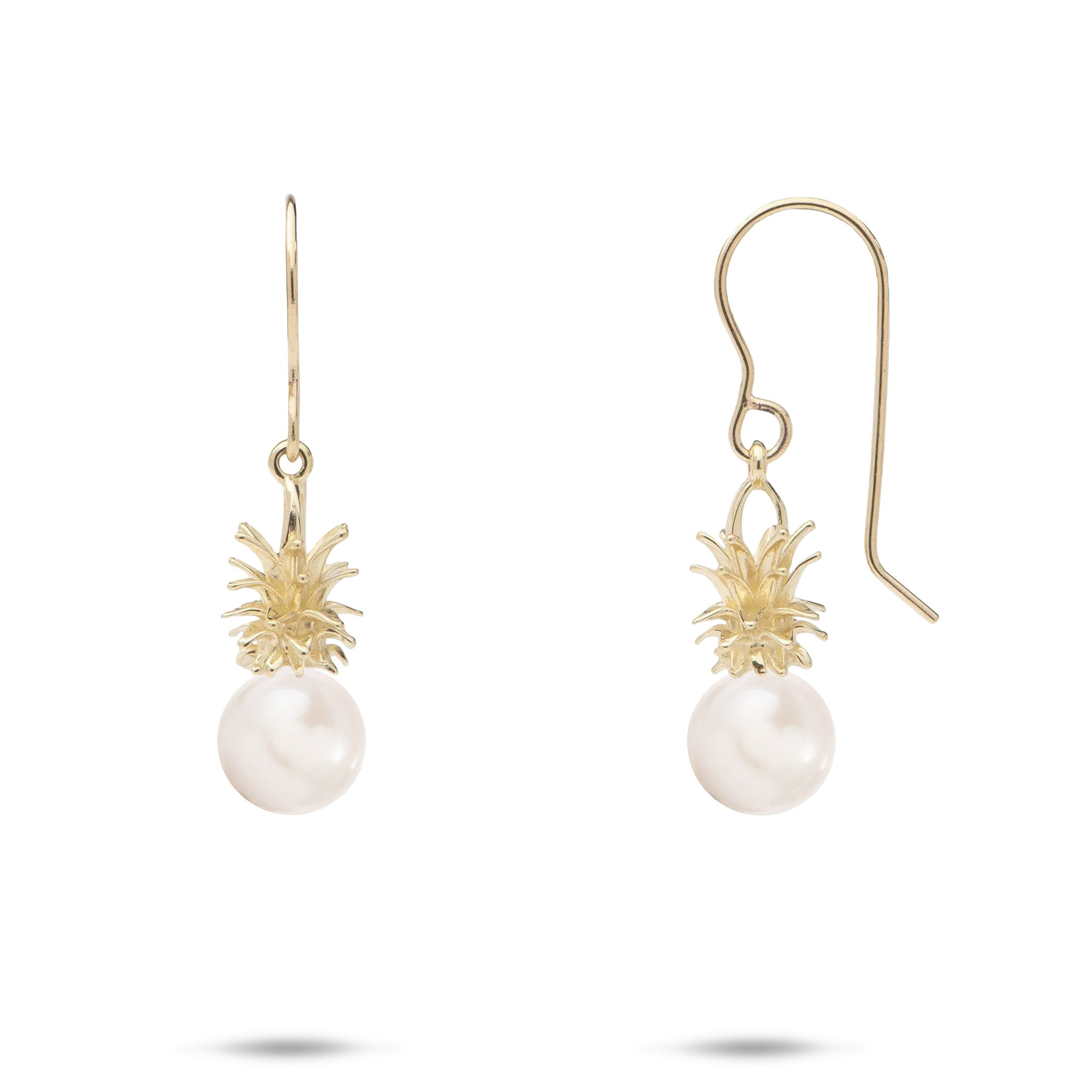 Pick A Pearl Pineapple Earrings in Gold