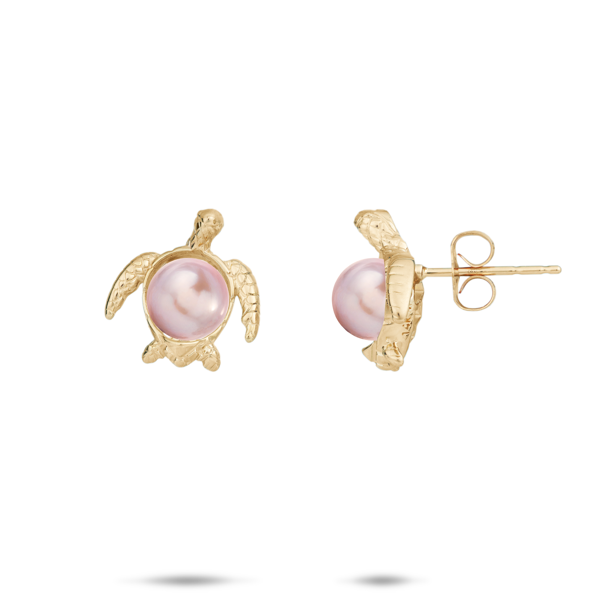Pick A Pearl ホヌ ピアス ゴールド - 14mm