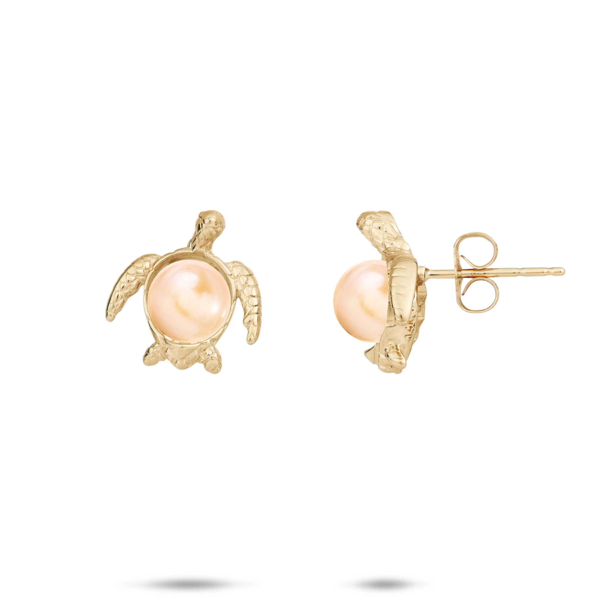 Pick A Pearl ホヌ ピアス ゴールド - 14mm