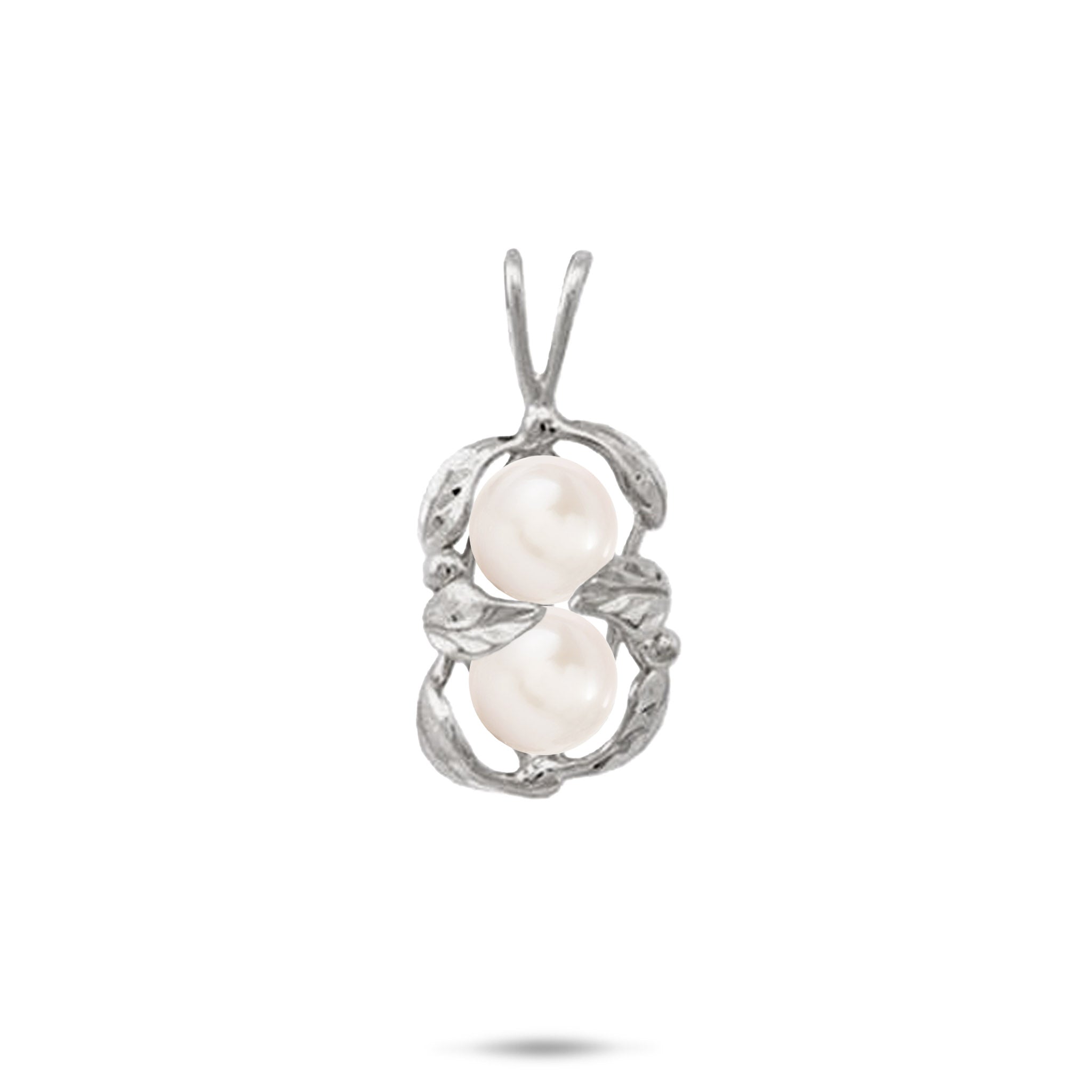 Pick A Pearl Maile Pendant in White Gold - 18mm