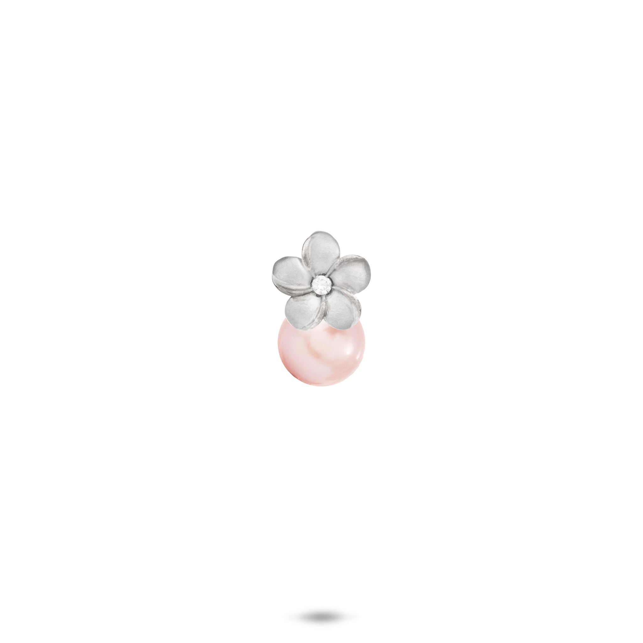 Pick A Pearl Plumeria Pendant in Sterling Silver - 8mm