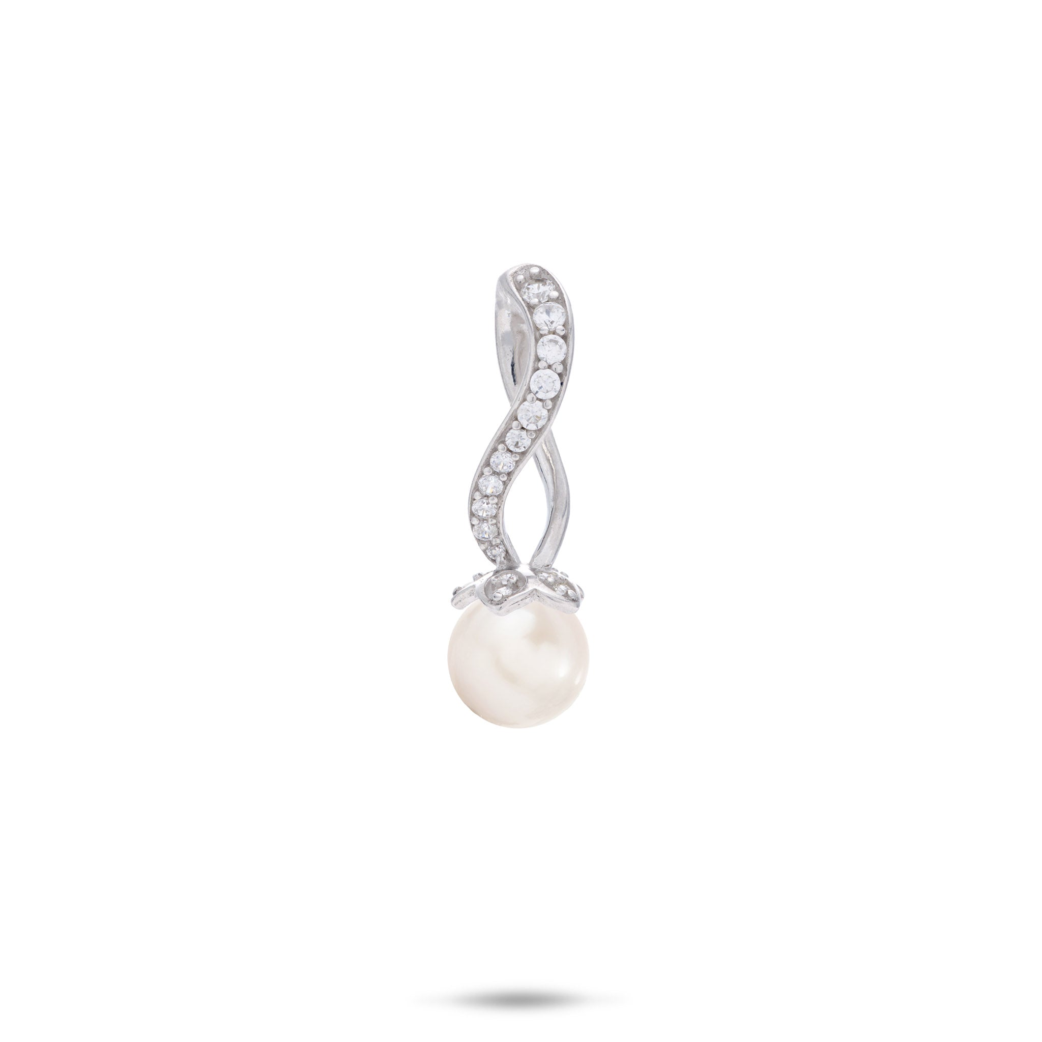 Pick A Pearl Pendant in Sterling Silver with Cubic Zirconia - 18mm