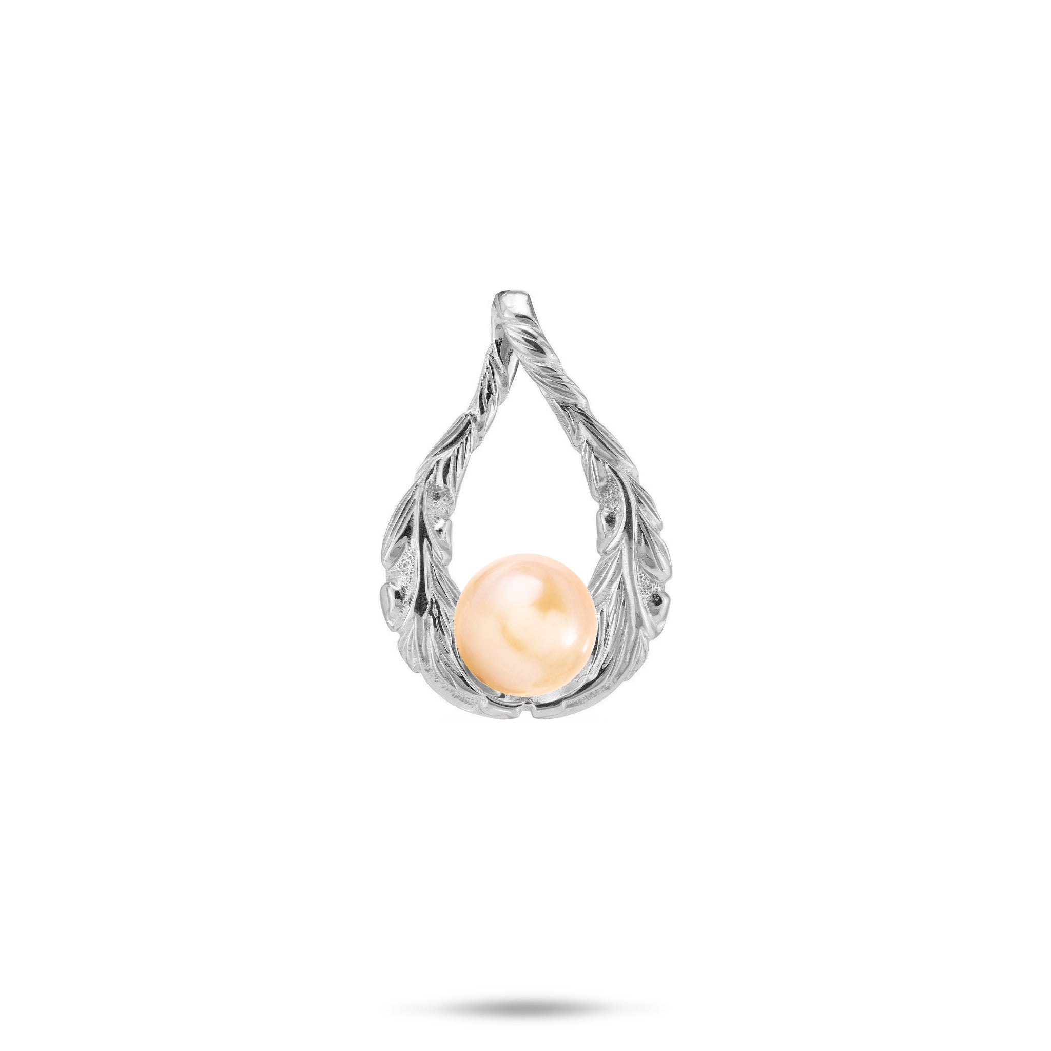 Pick A Pearl Old English Scroll Pendant in Sterling Silver