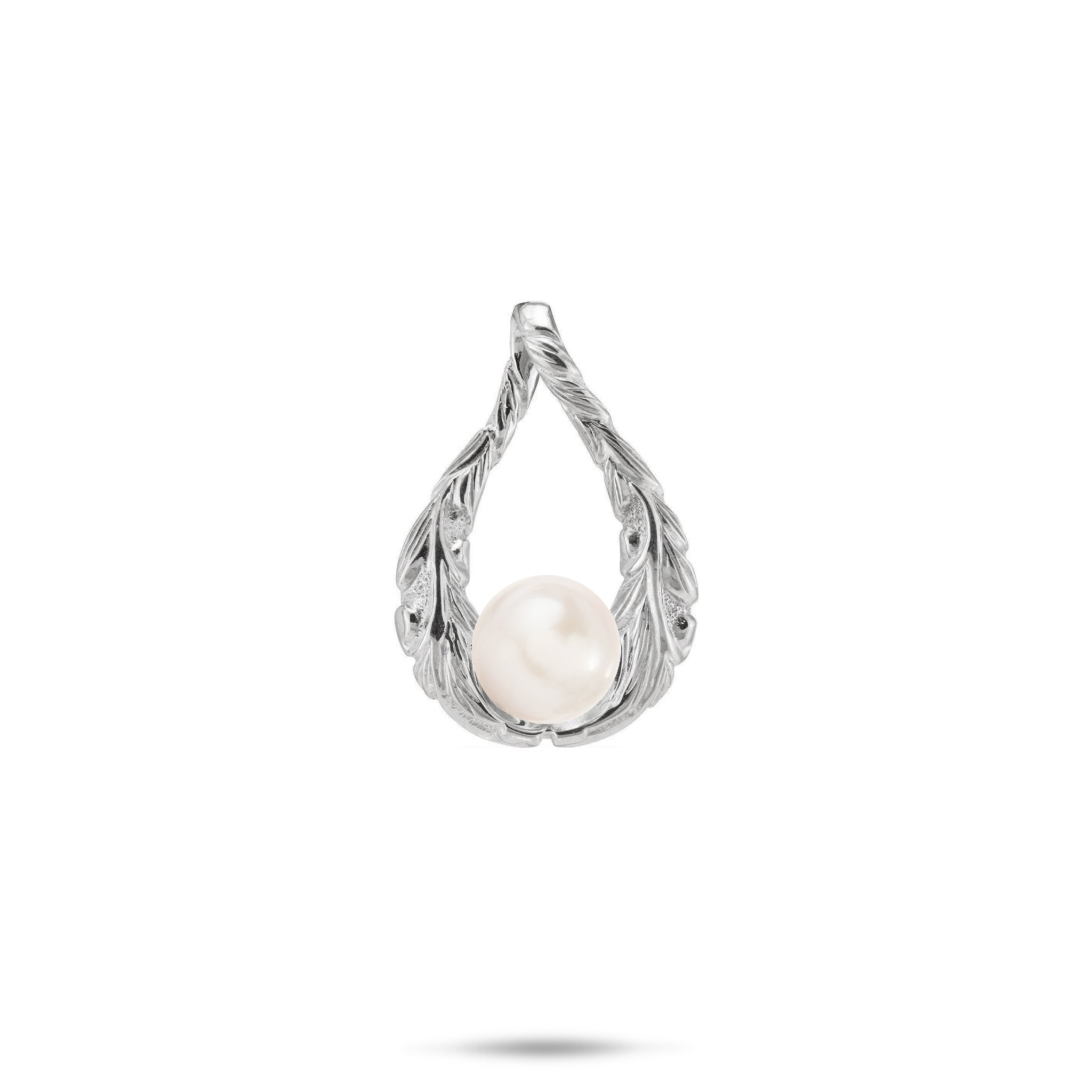 Pick A Pearl Old English Scroll Pendant in Sterling Silver - 21mm