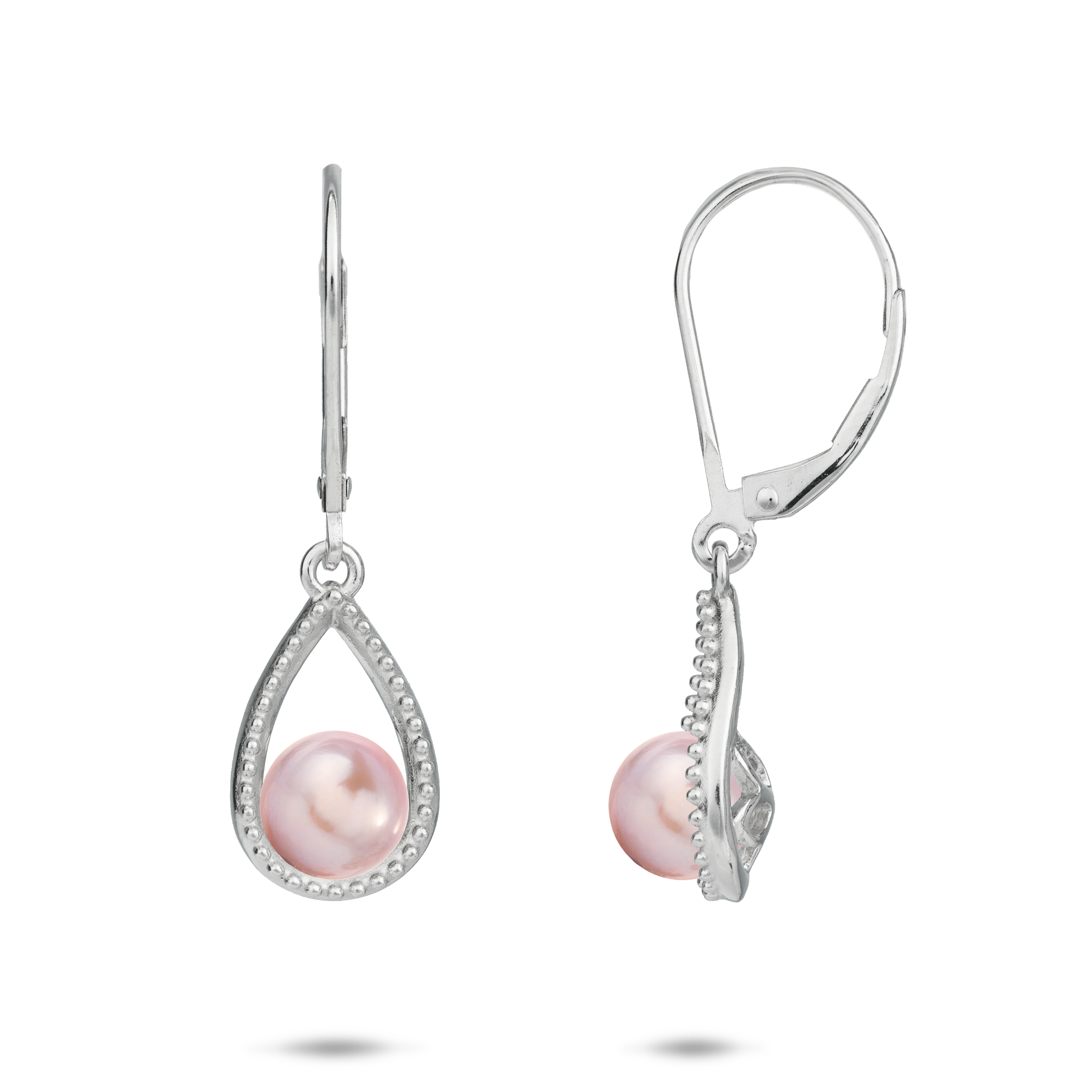 Pick A Pearl ティアドロップ イヤリング (スターリングシルバー)