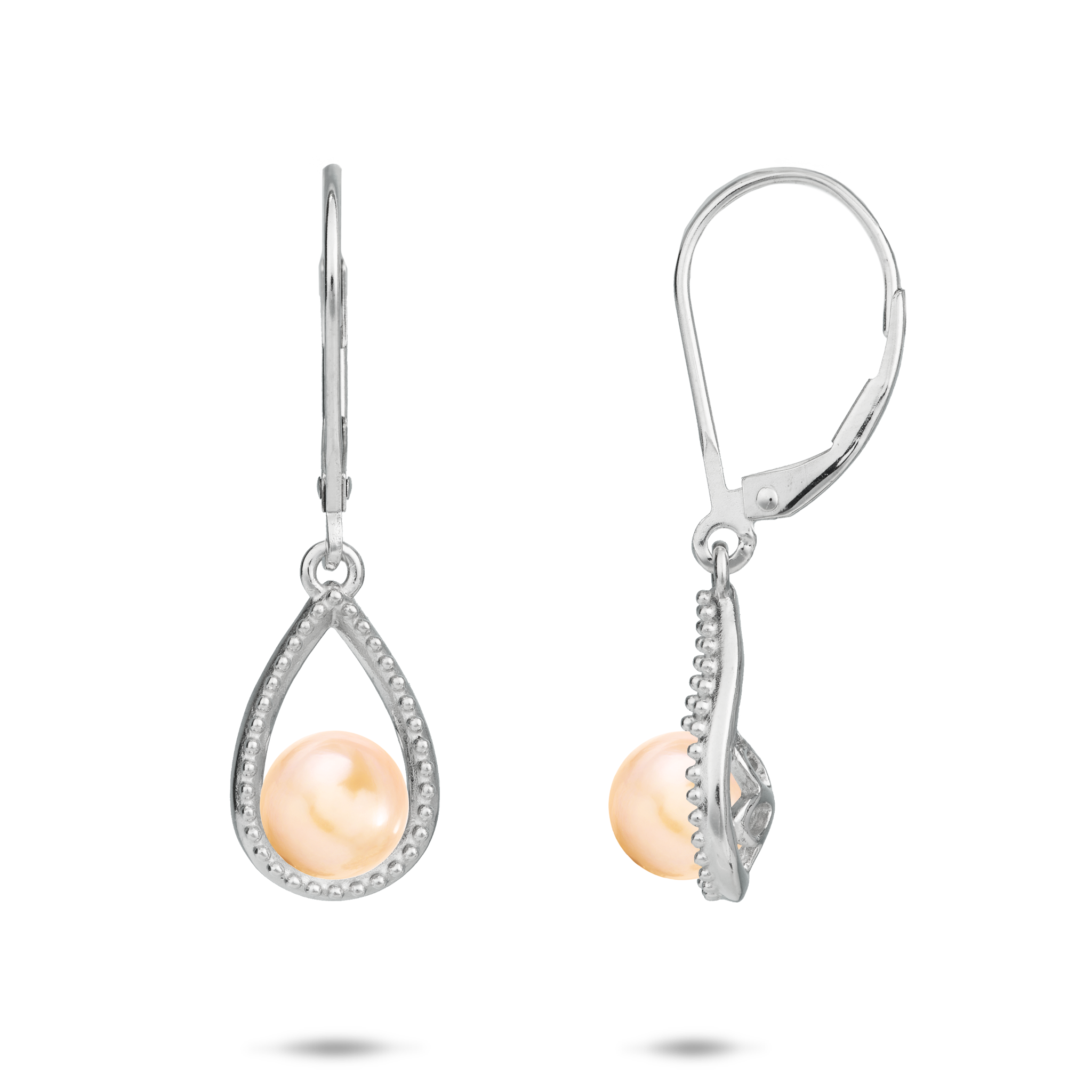 Pick A Pearl ティアドロップ イヤリング (スターリングシルバー)