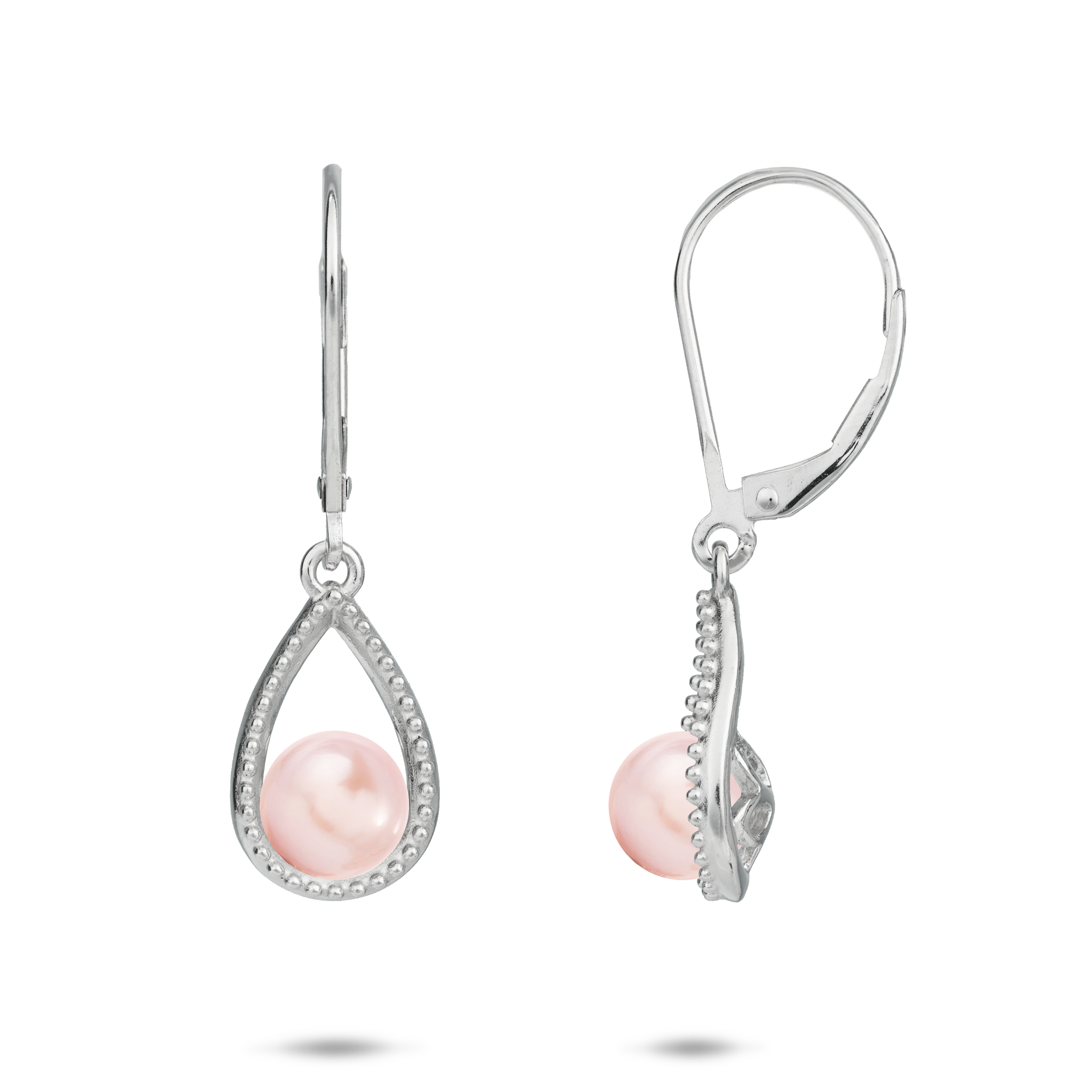 Pick A Pearl ティアドロップ イヤリング (スターリングシルバー)