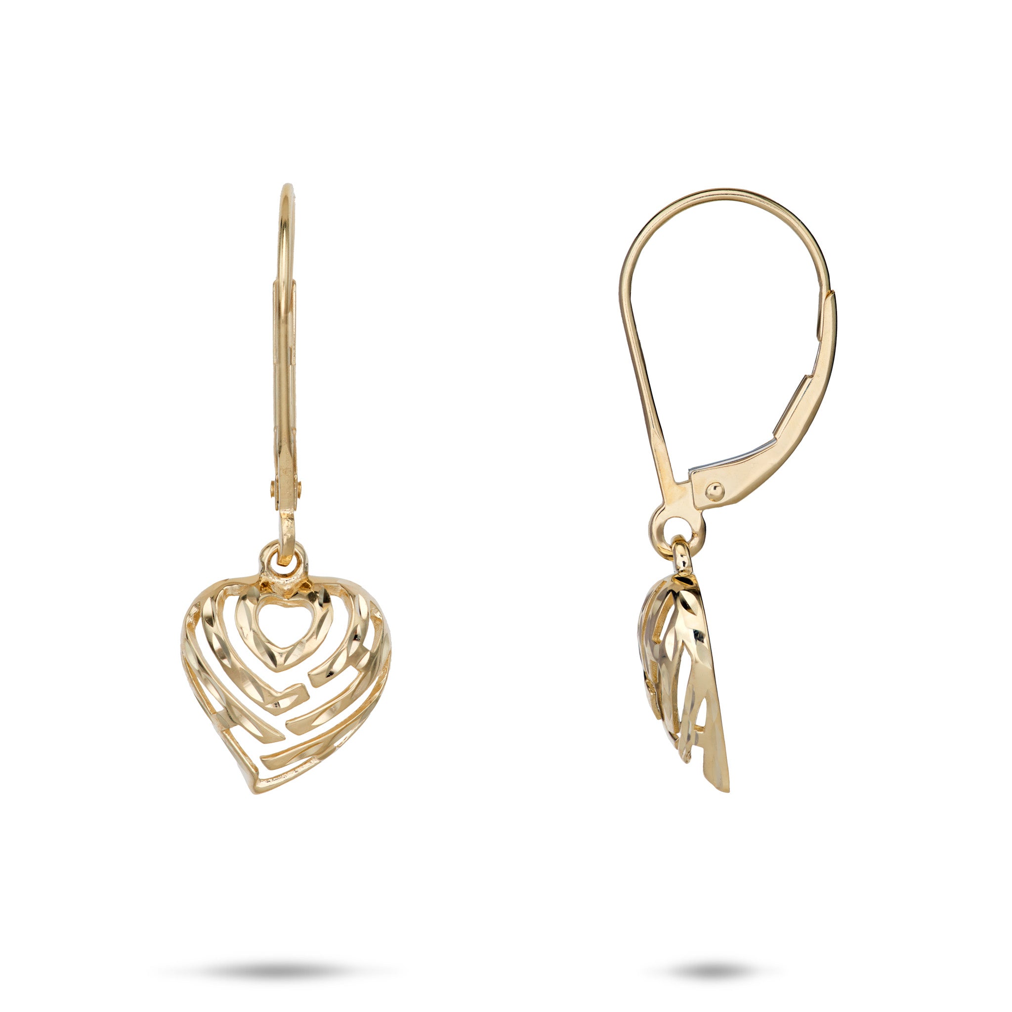 Aloha Heart Earrings in Gold - 11mm