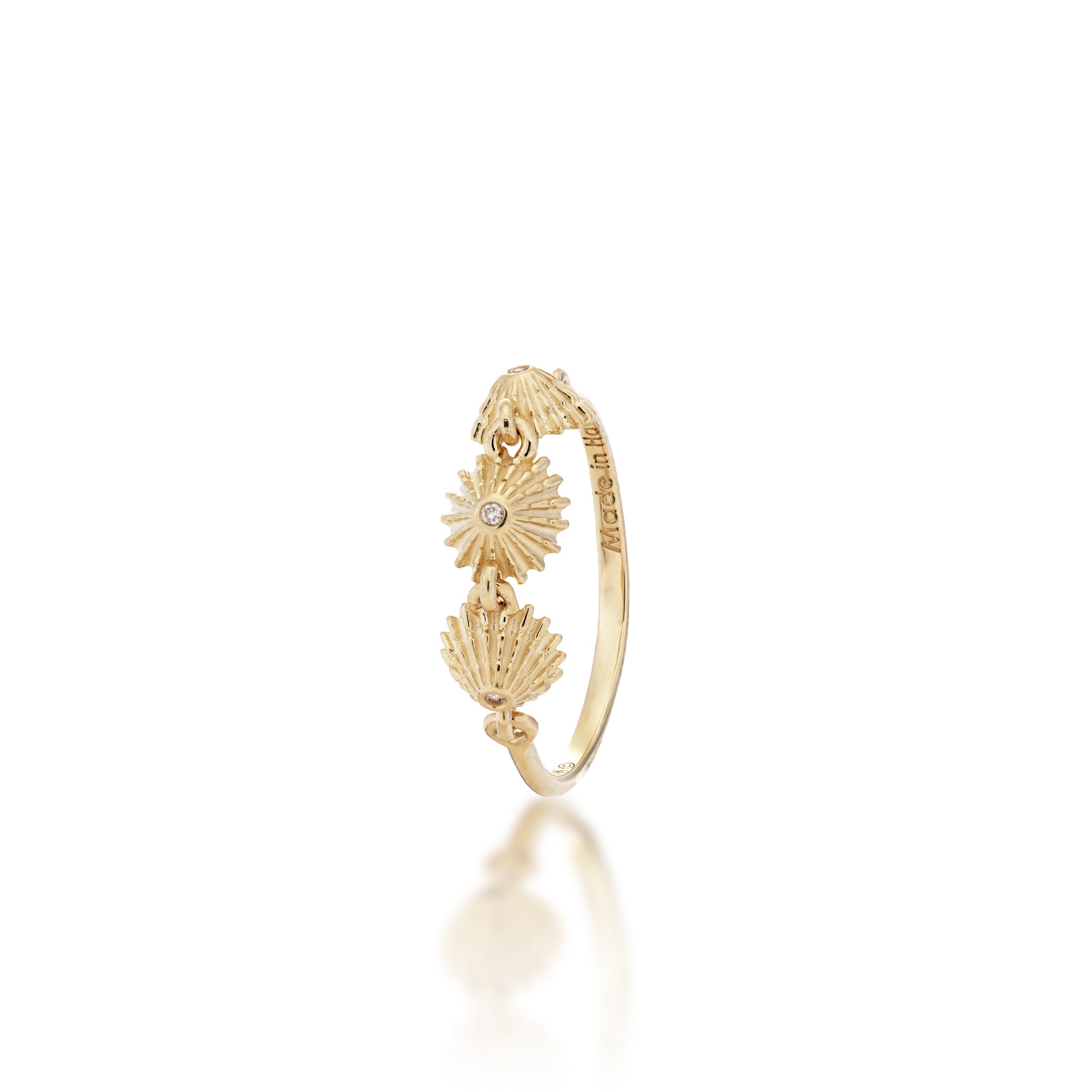 ʻOpihi Ring in Gold with Diamond - 6mm