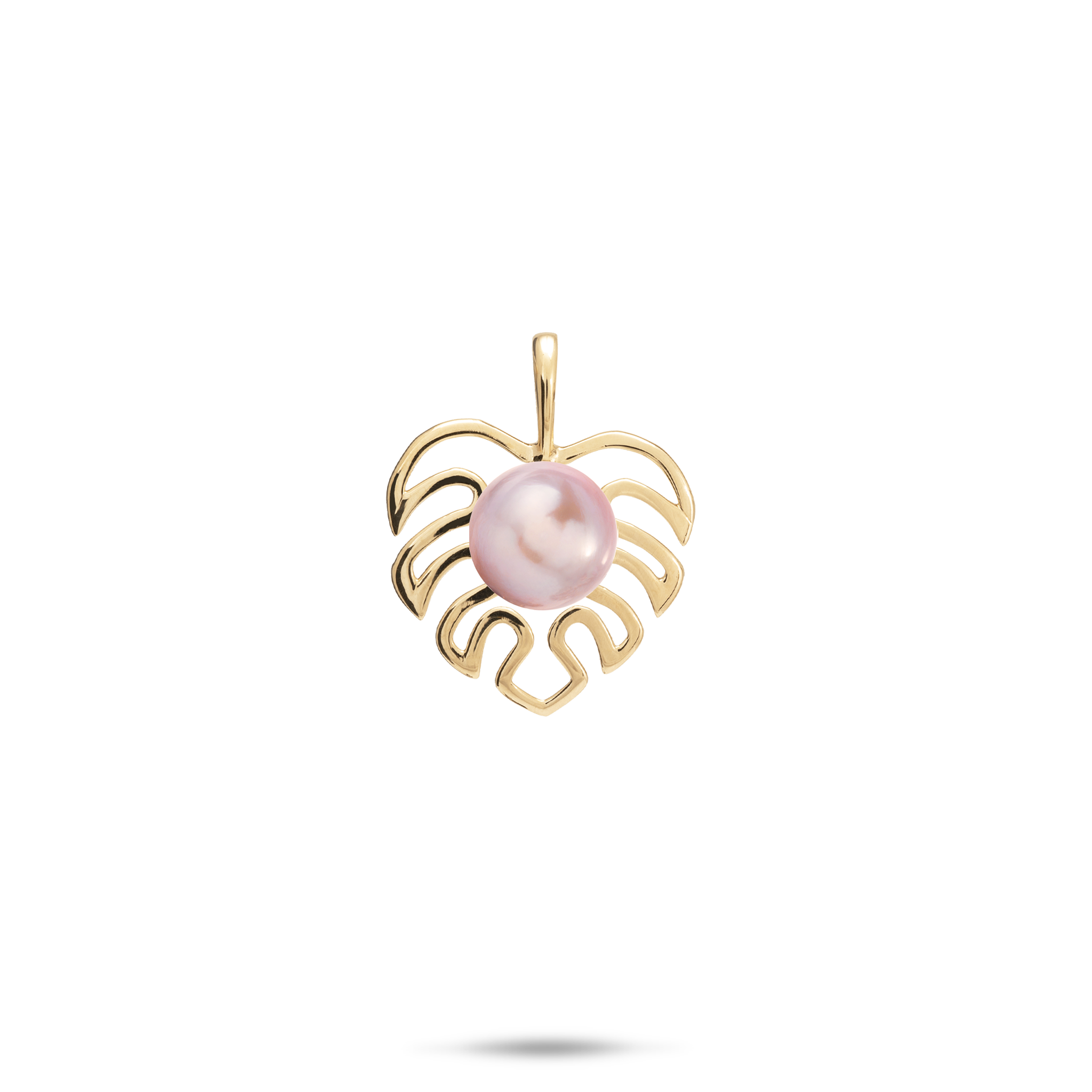 Pick A Pearl Monstera Pendant in Gold - 19mm