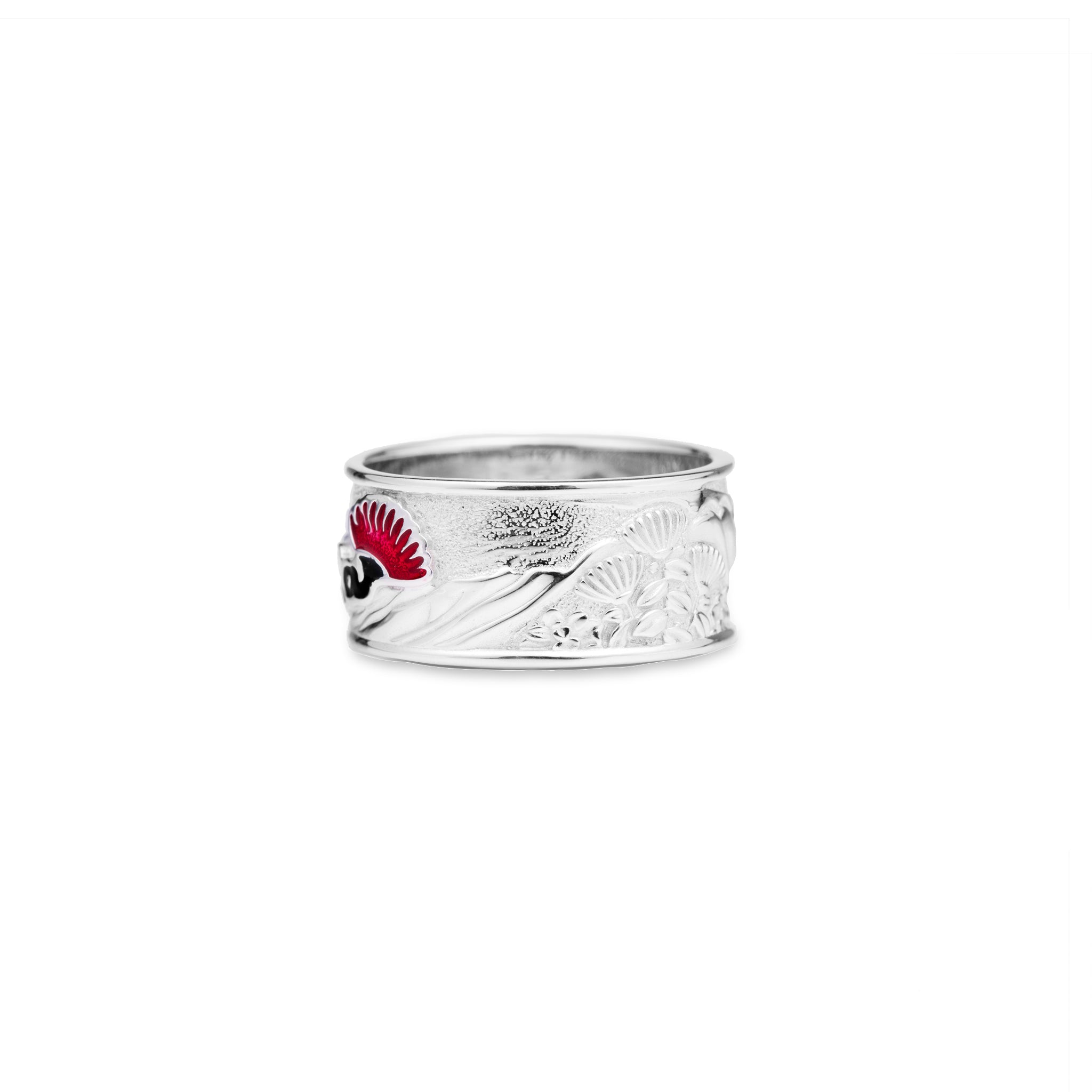 Pālehua Enamel Ring in Sterling Silver - Maui Divers Jewelry