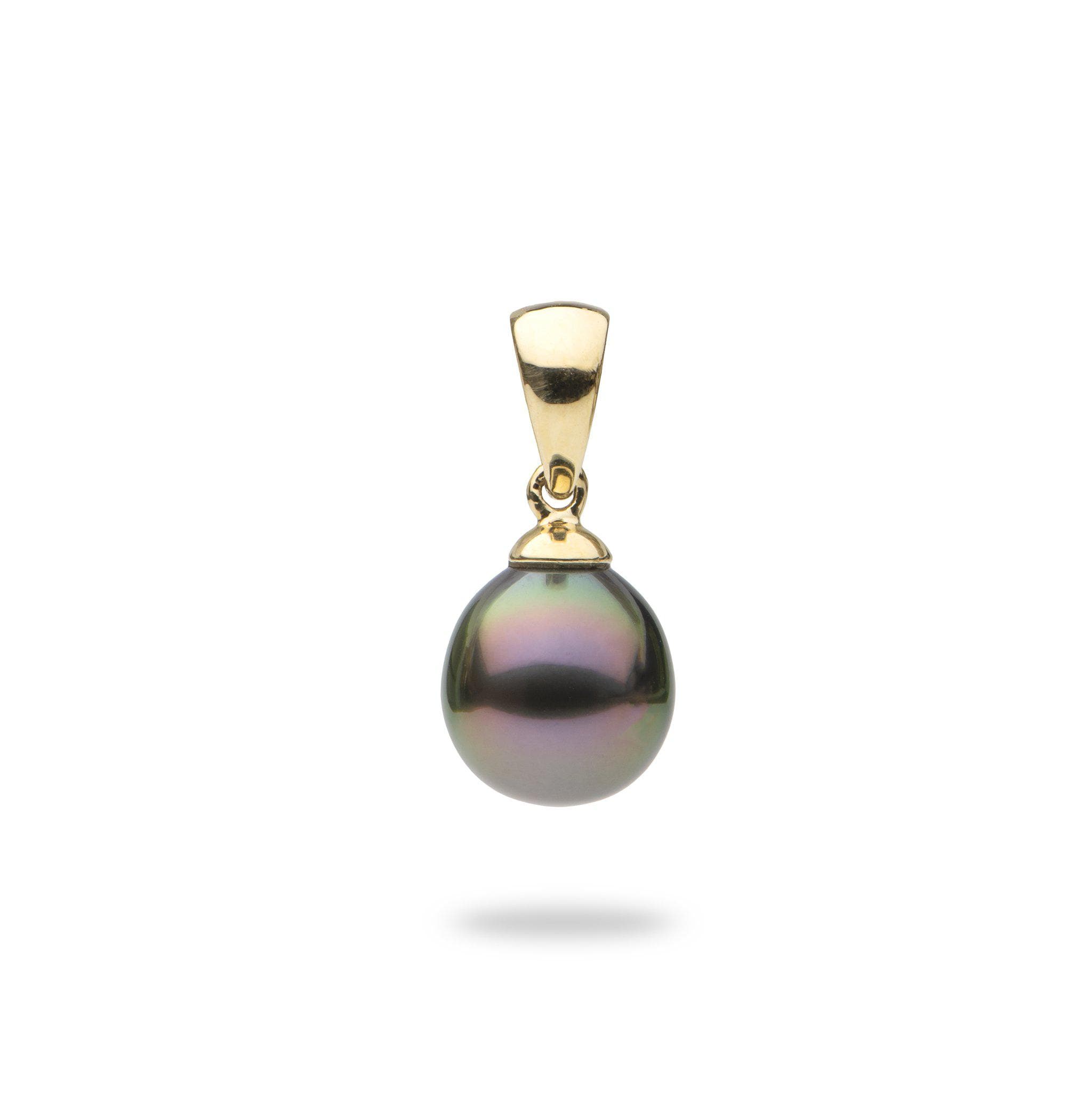 Tahitian Black Pearl Pendant in Gold (8-12mm)-Maui Divers Jewelry