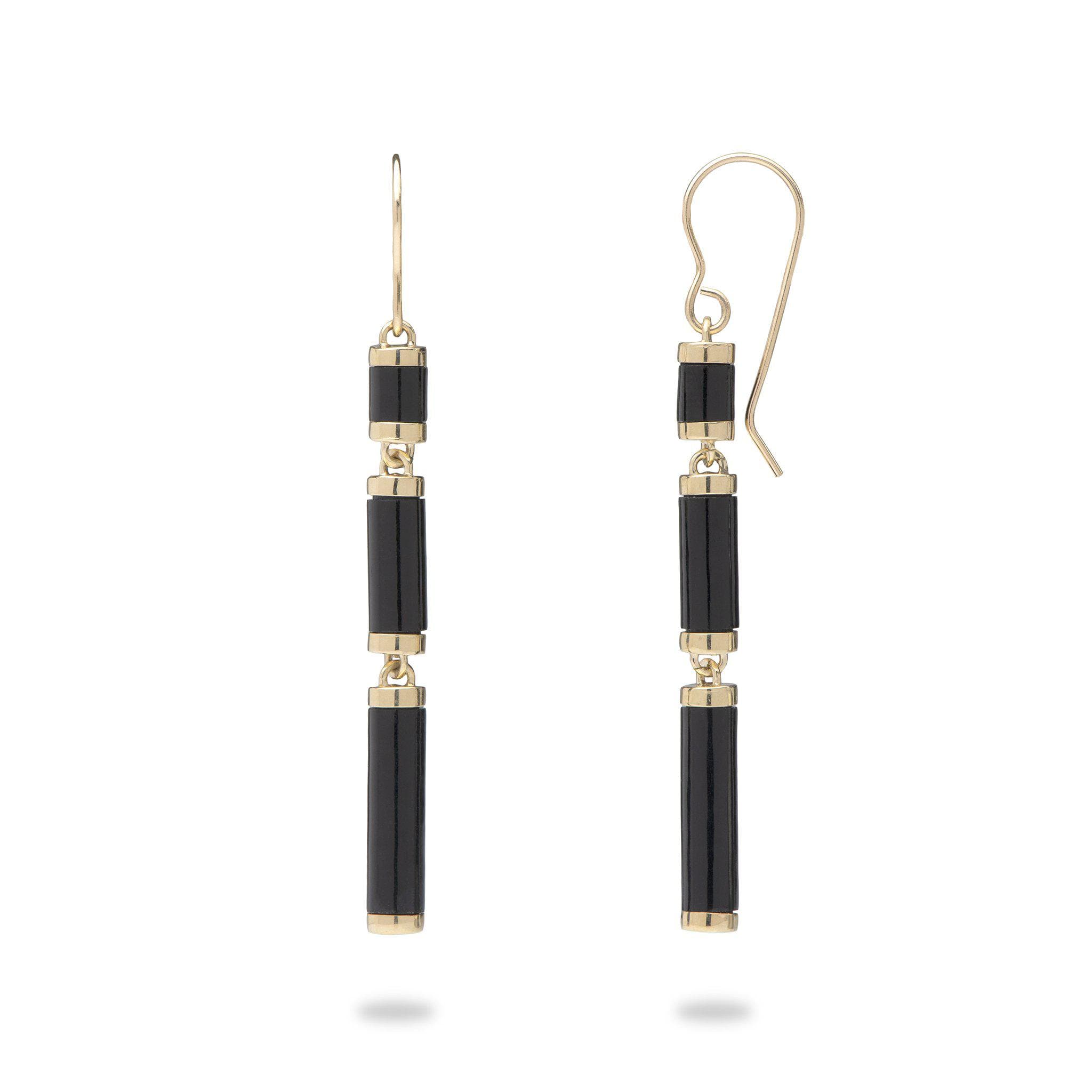 Ocean Chimes Station Dangling Earrings in Gold-Maui Divers Jewelry