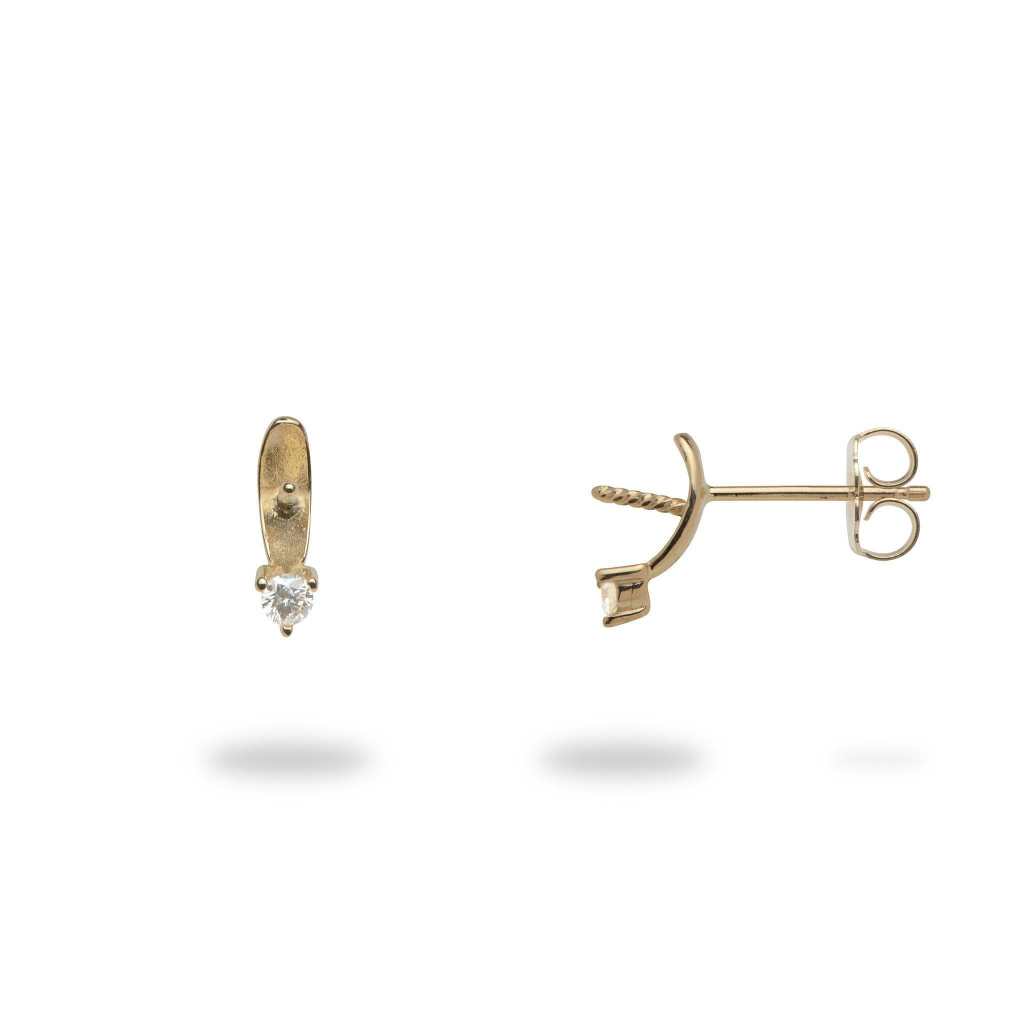 Pick-a-Pearl Diamond Earrings in Gold - Maui Divers Jewelry
