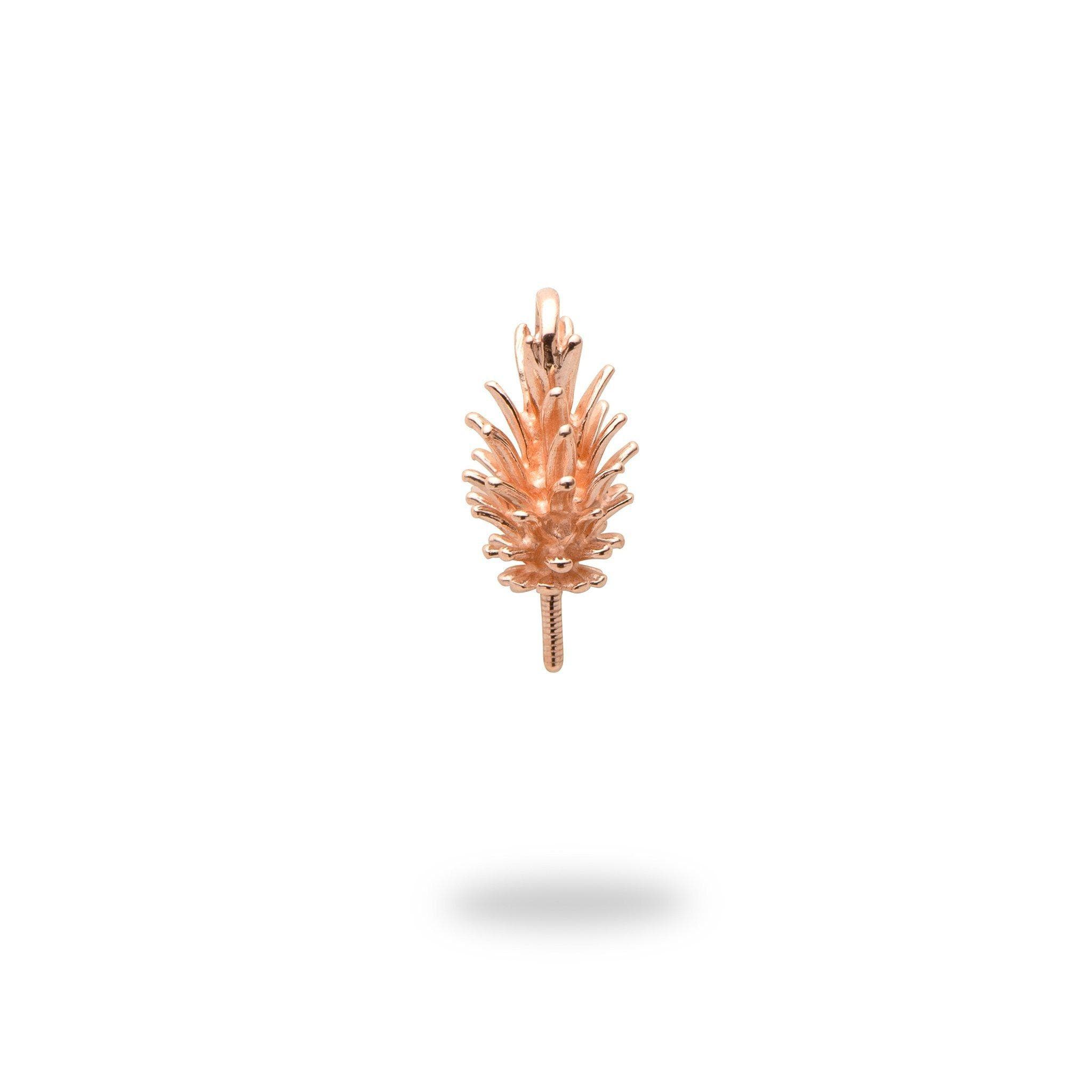 Pineapple Pendant Mounting in 14K Rose Gold - Maui Divers Jewelry