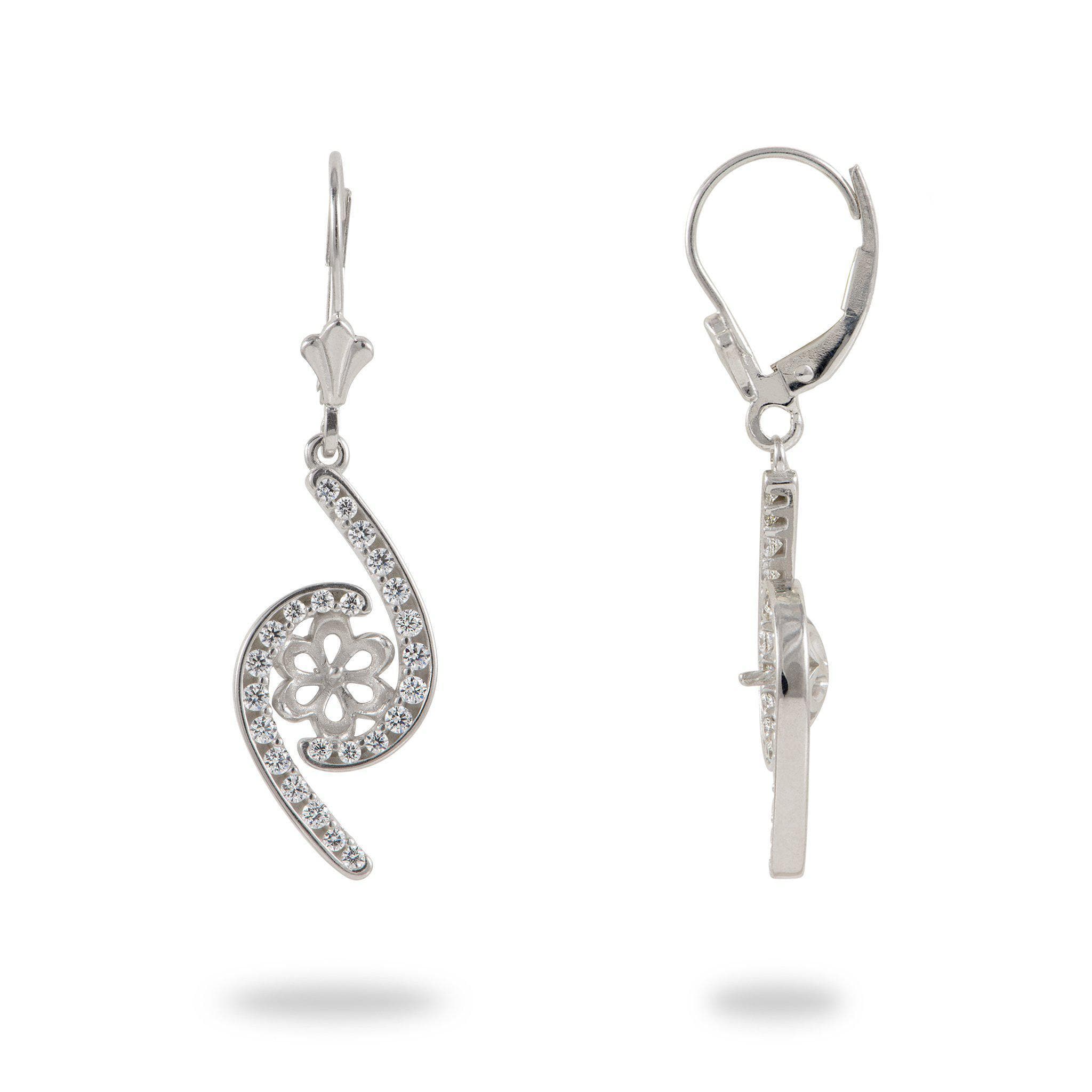 Bypass Earring Mountings in Sterling Silver - Maui Divers Jewelry